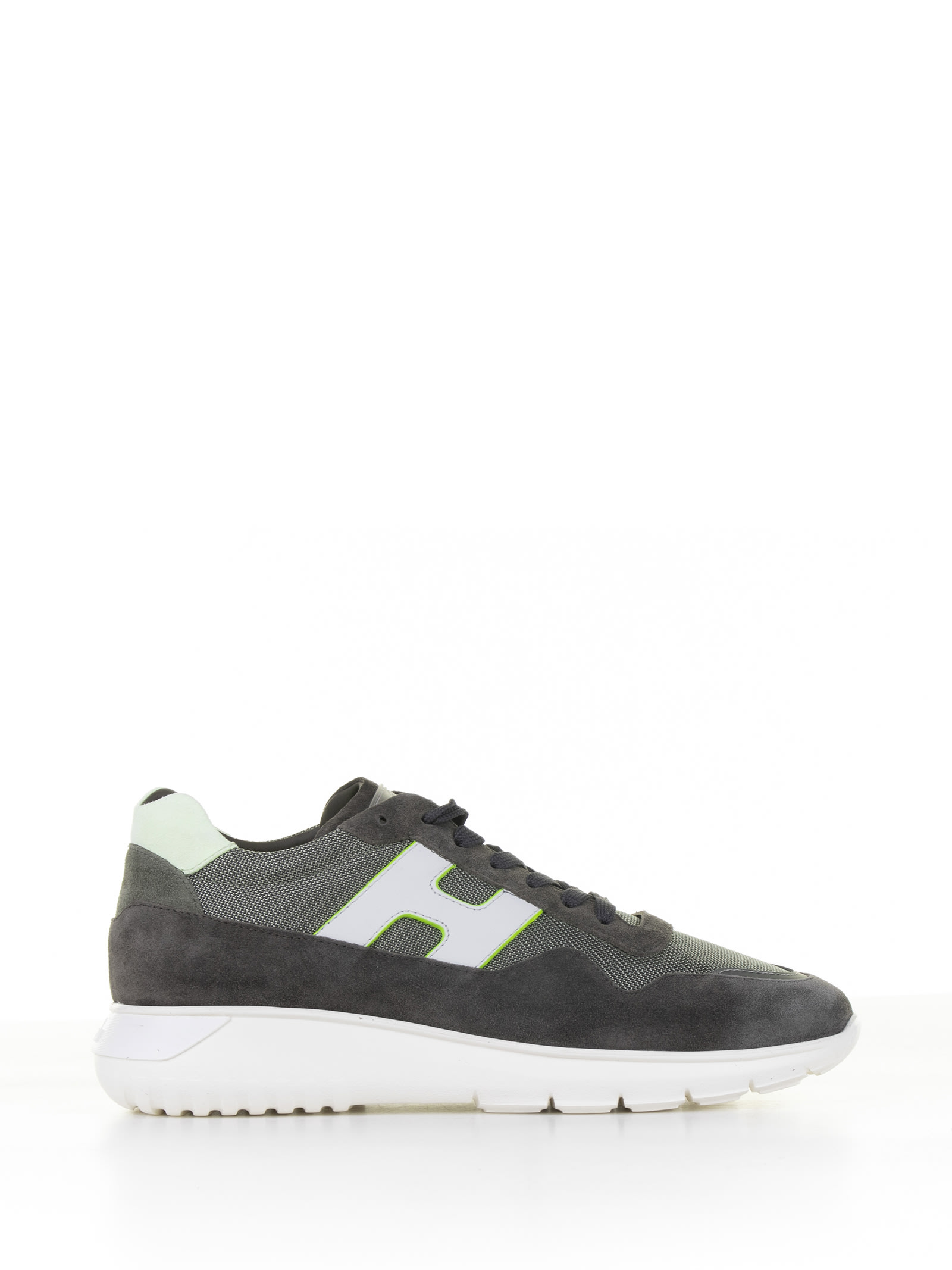 Hogan Interactive³ Trainers In Leather And Suede In Fango Bianco
