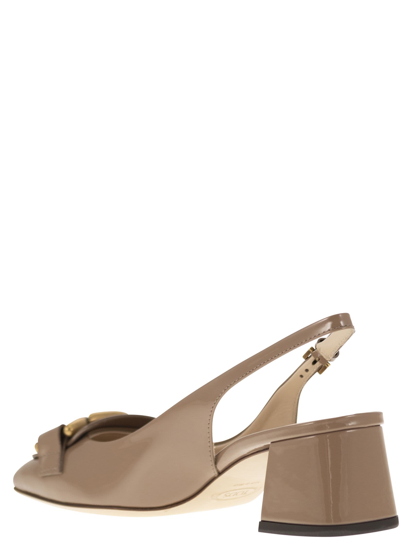 Shop Tod's Décolleté Slingback Kate In Clay