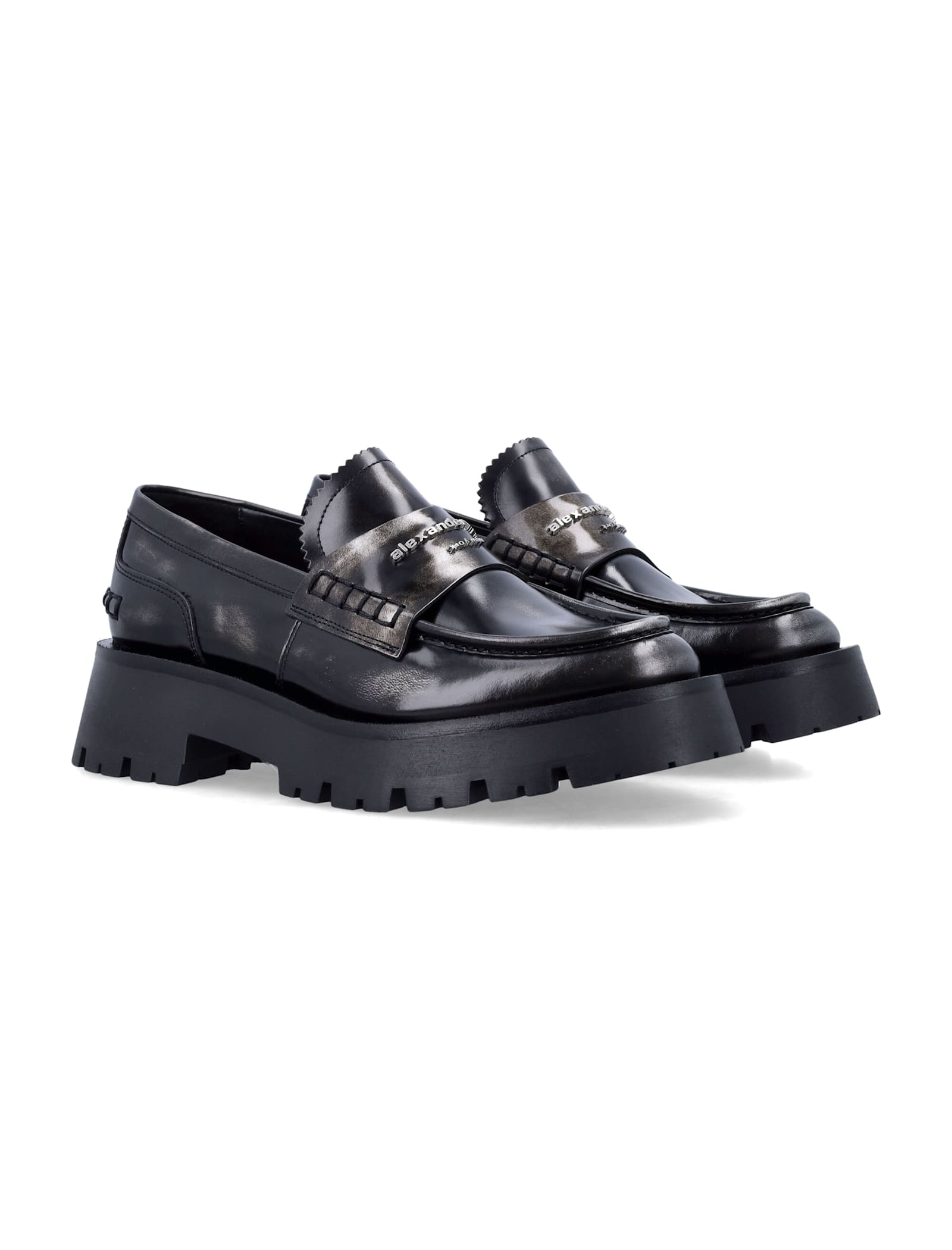 Alexander Wang Two-tone Leather Loafers In Multi
