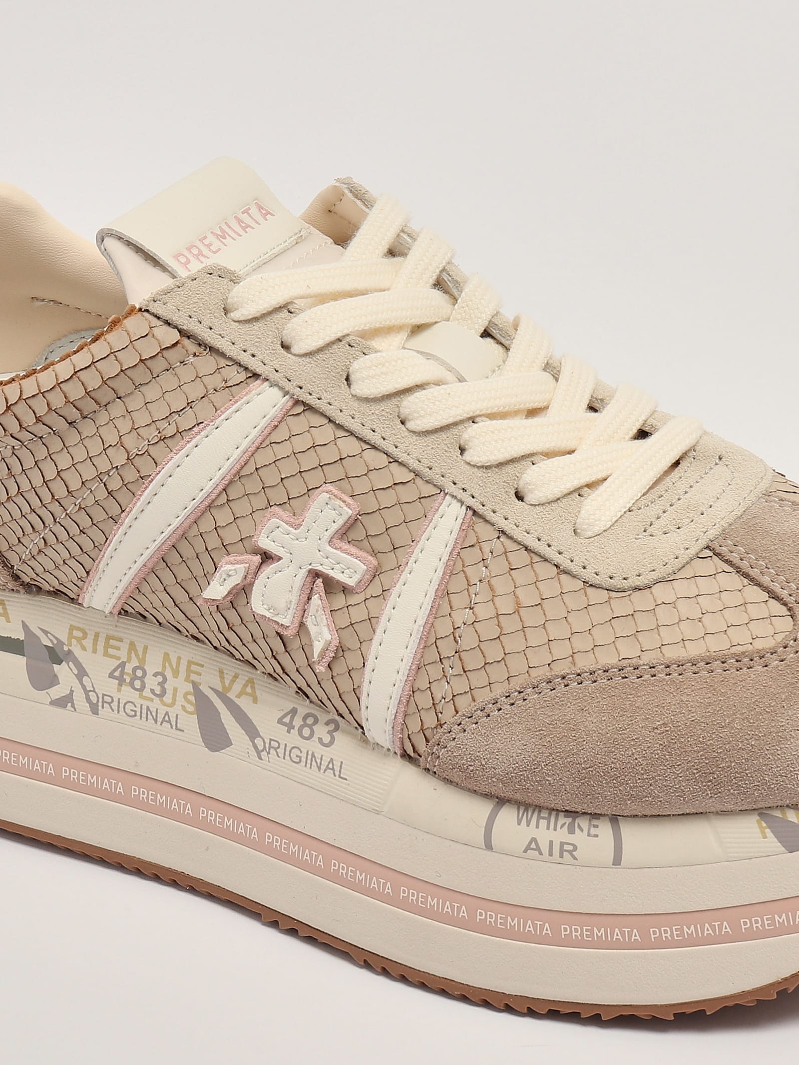 Shop Premiata Beth Sneaker In Tortora