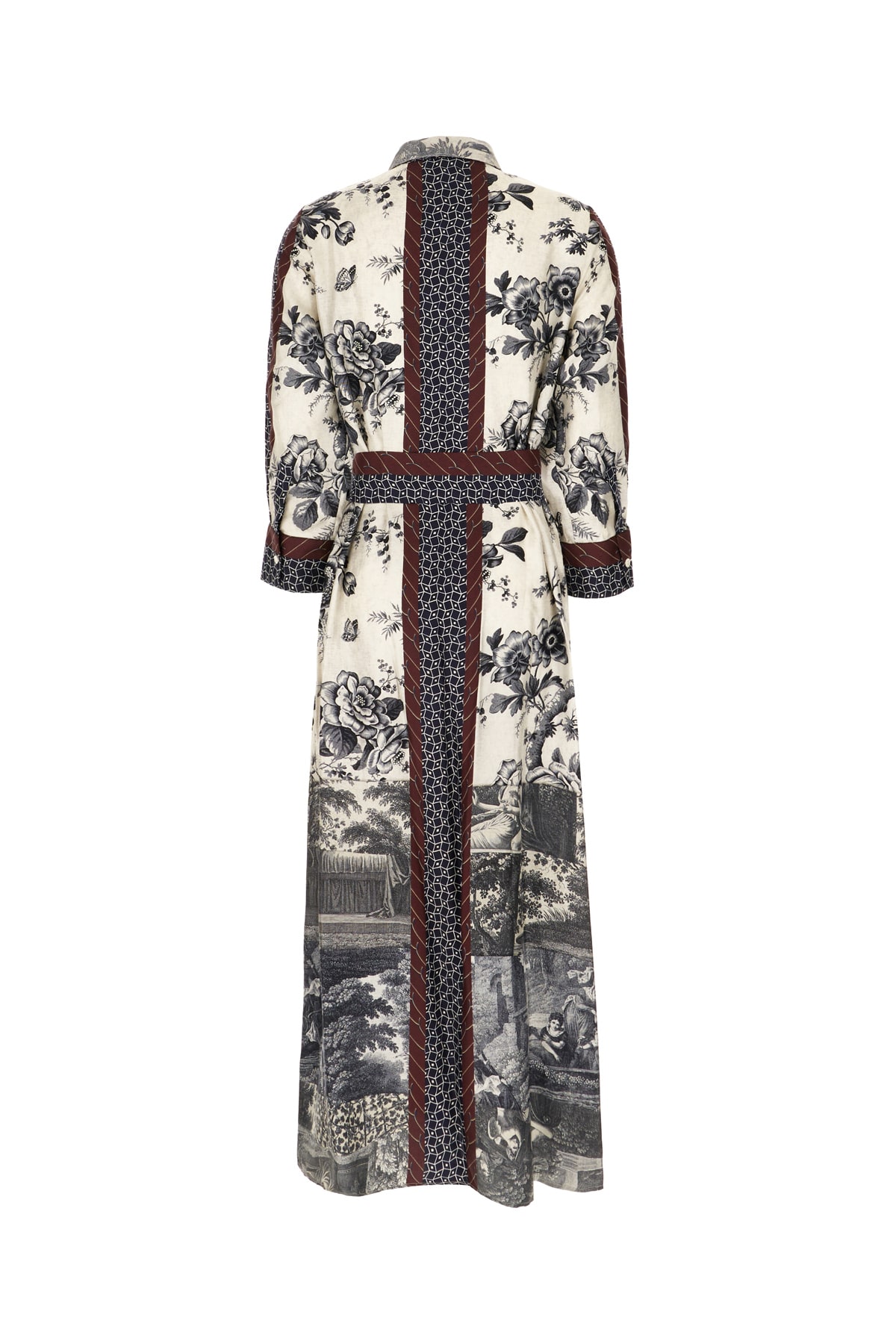 Shop Pierre-louis Mascia Printed Silk Shirt Dress In 101