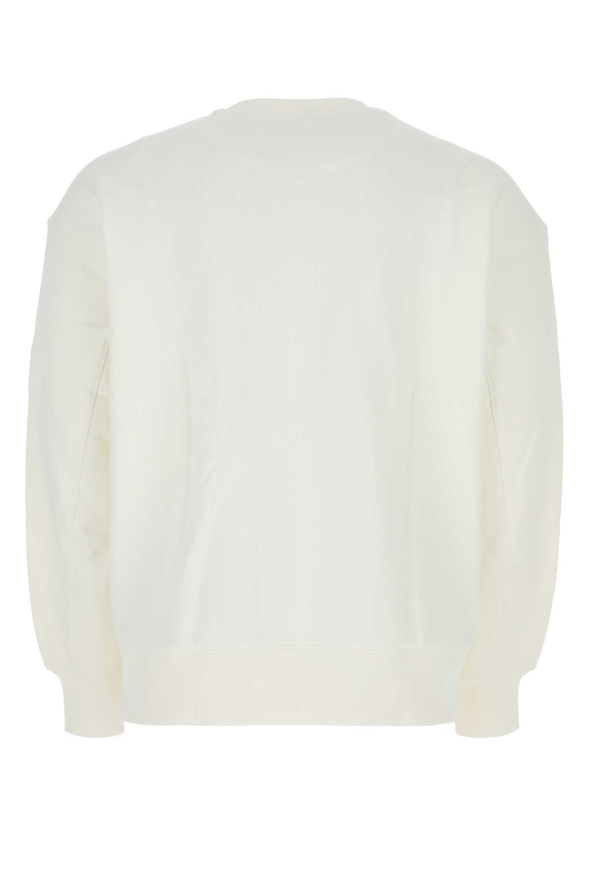Shop Y-3 Ivory Cotton Sweatshirt In Offwhite