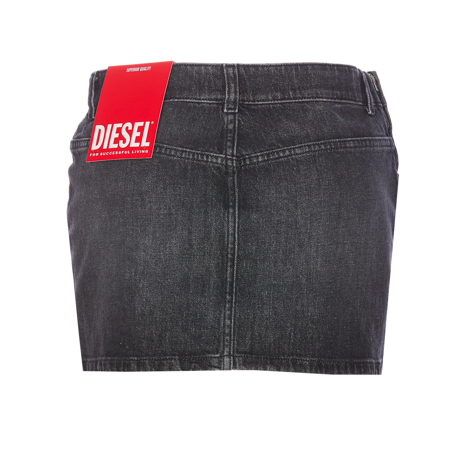 Shop Diesel De-ron Mini Skirt In Grey