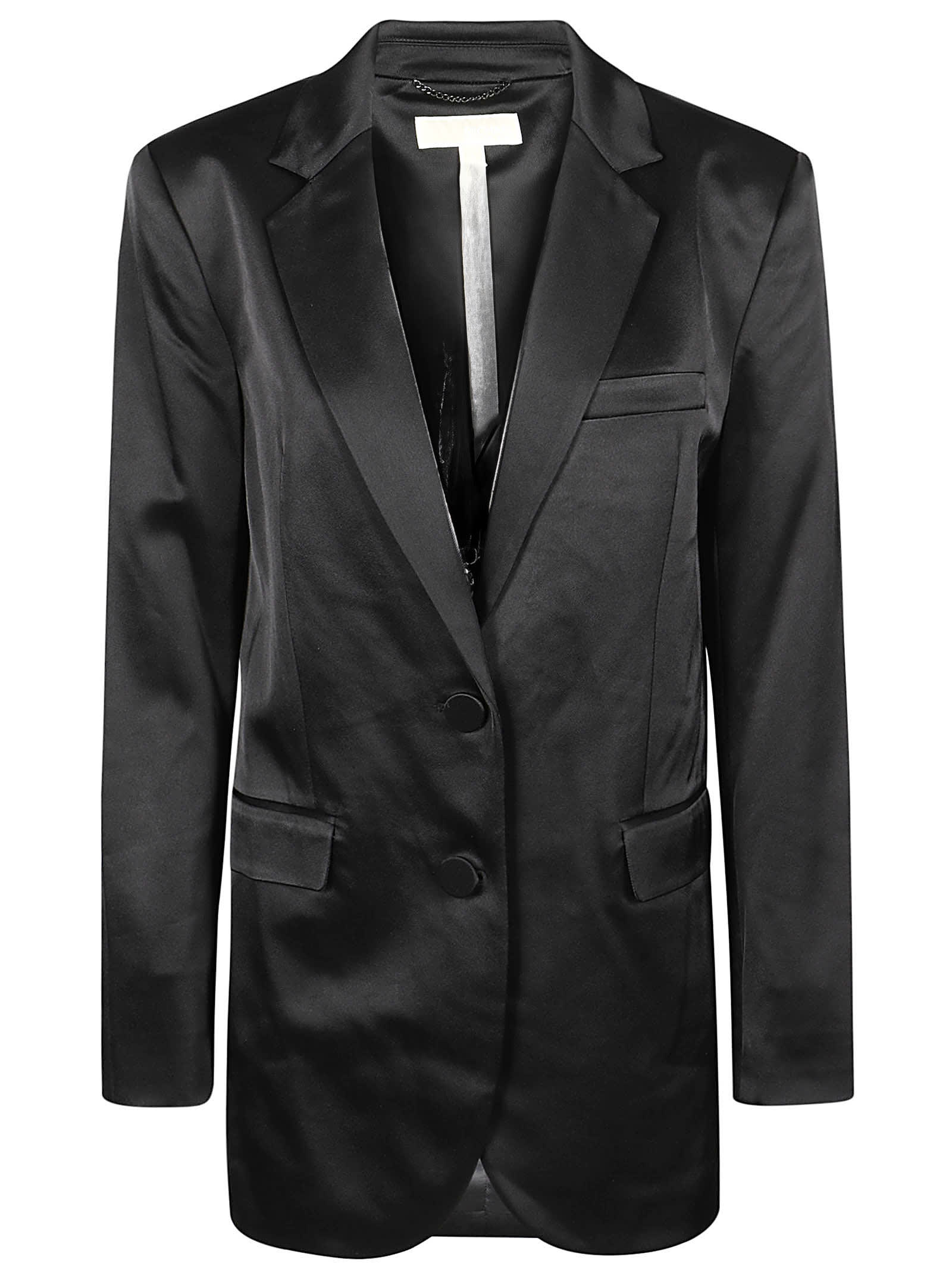 Shop Michael Kors Single Breasted Mensy Blazer In Black