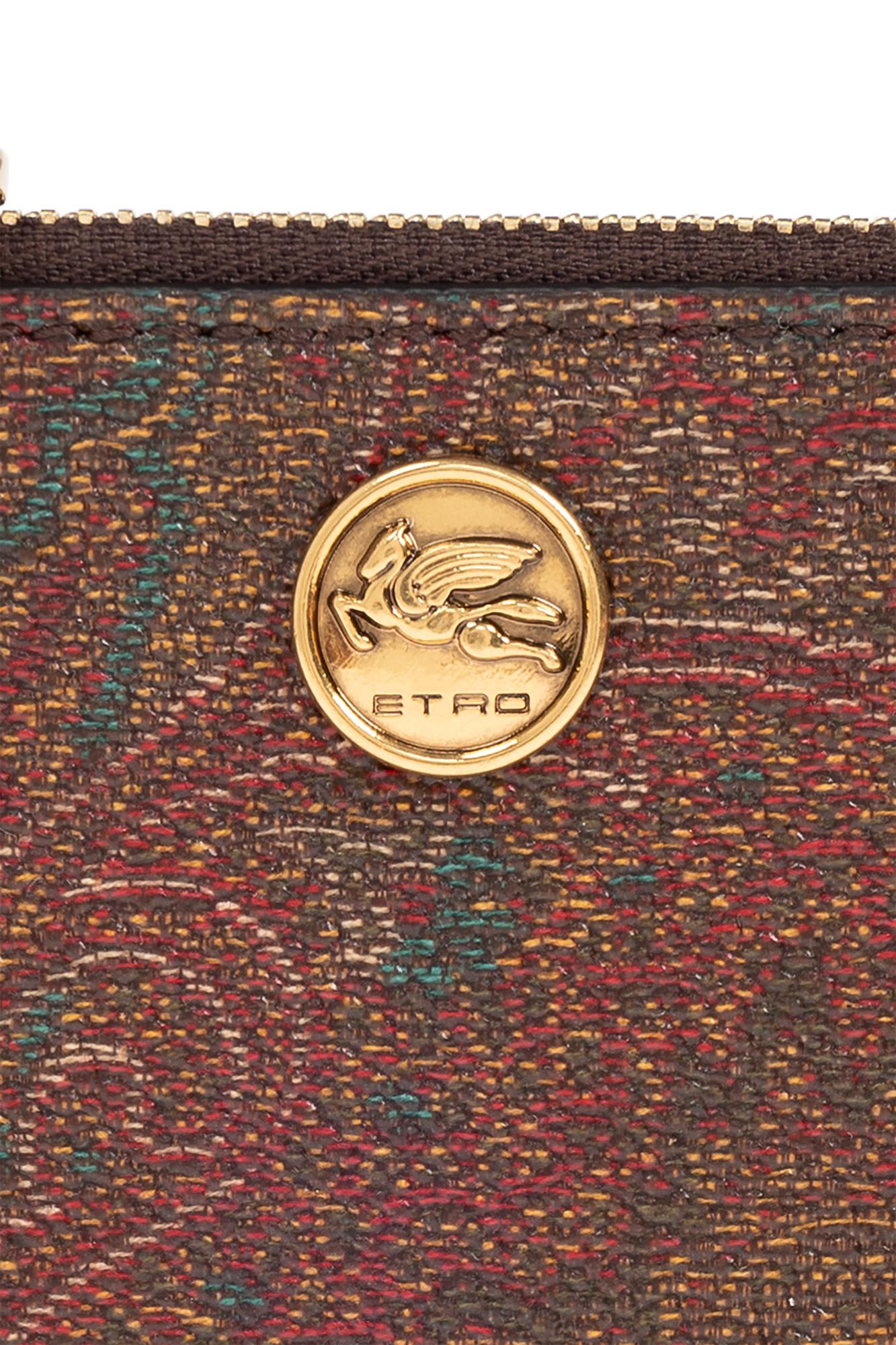 Etro Card Case In Brown