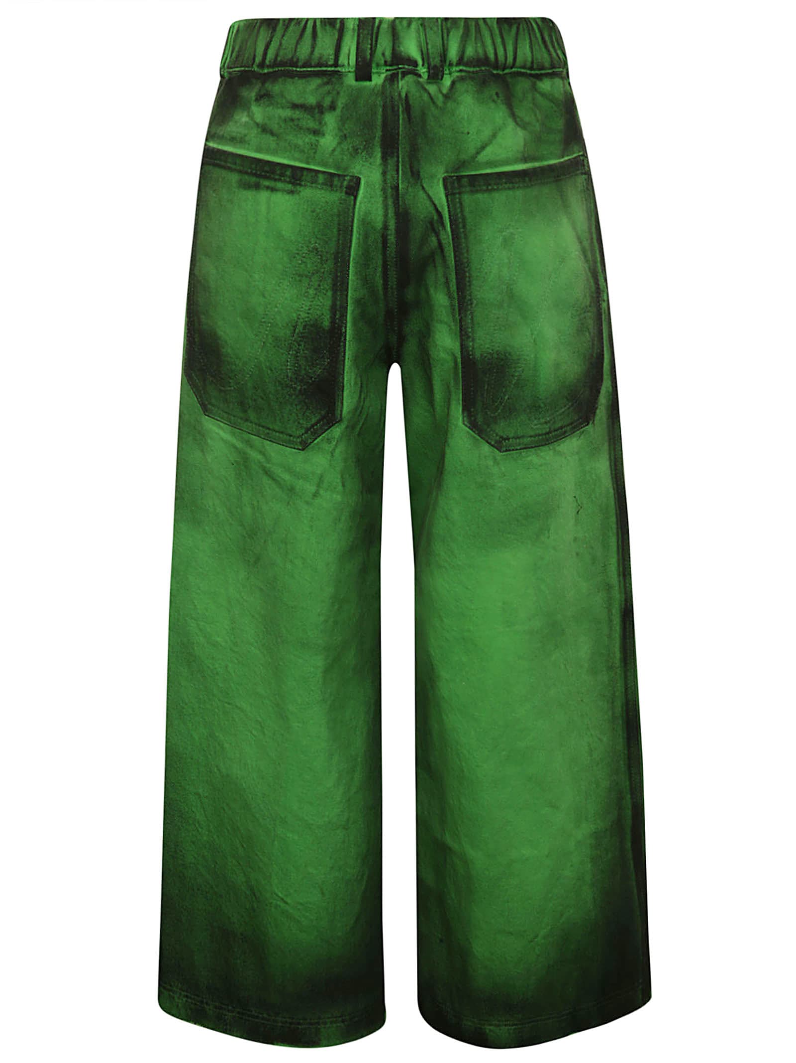 Shop Melitta Baumeister Cropped Denim Pants In Green
