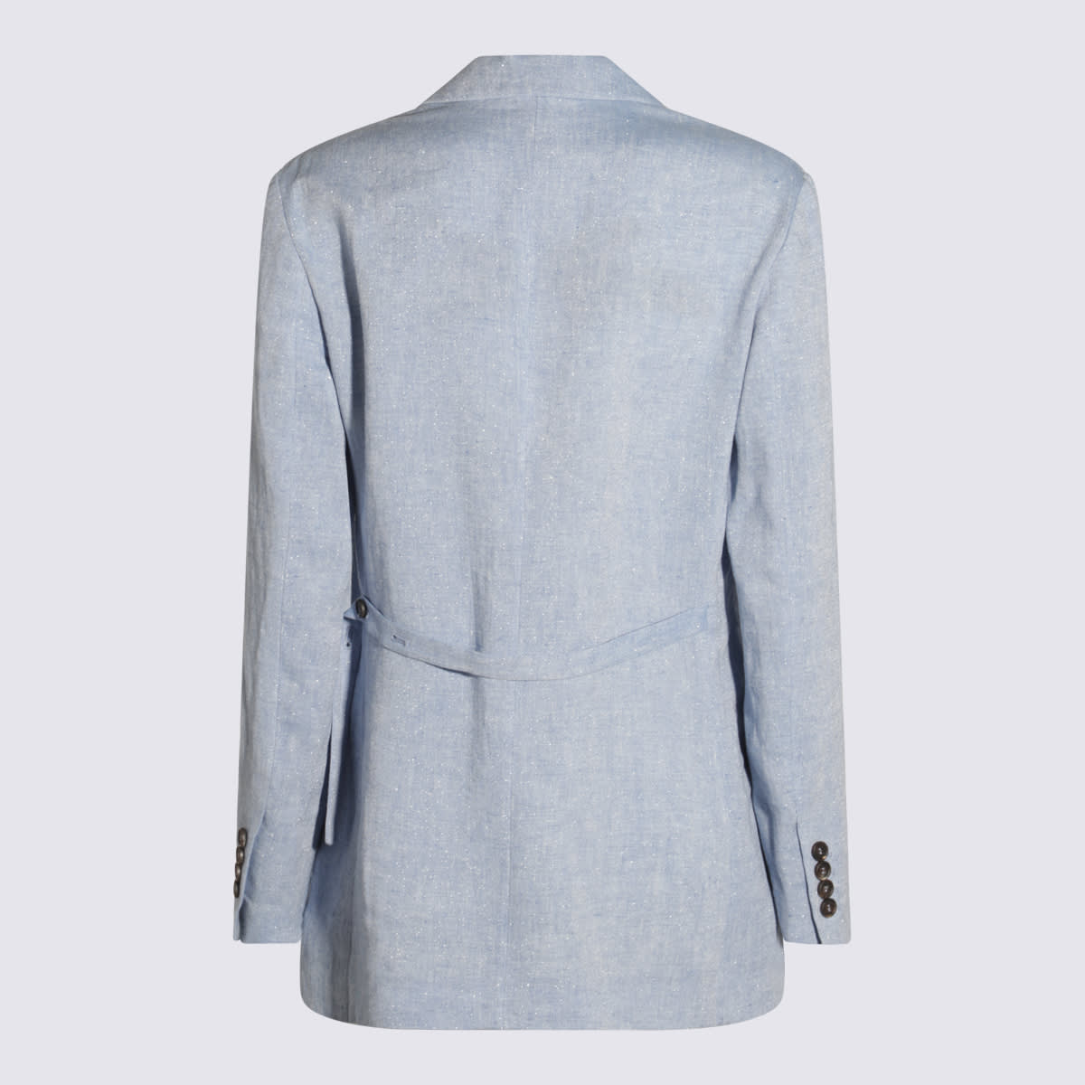 Brunello Cucinelli Tailored Jacket With Back Vent And Front Pockets In Blue