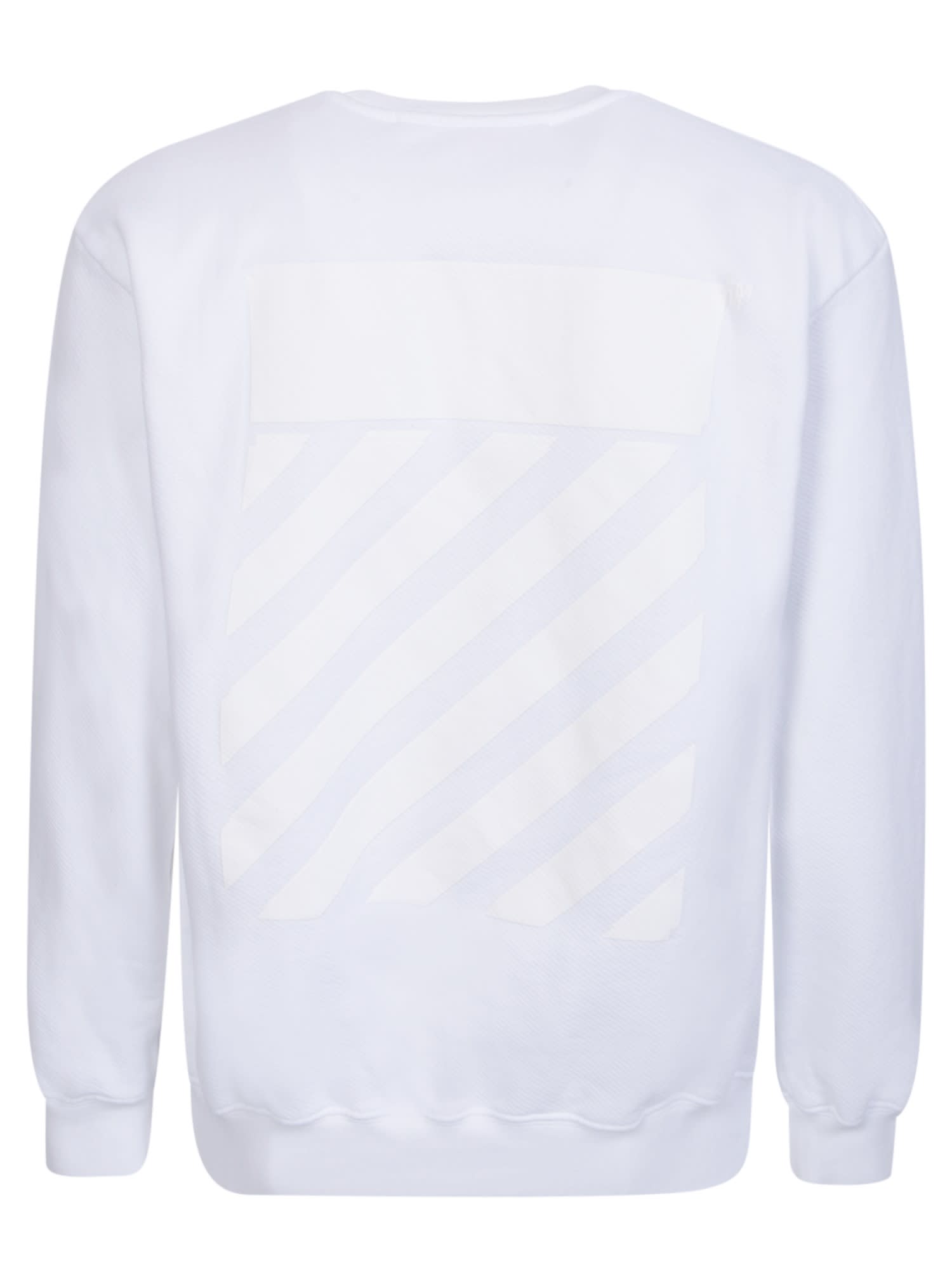 Shop Off-white Diag Print Sweatshirt In White