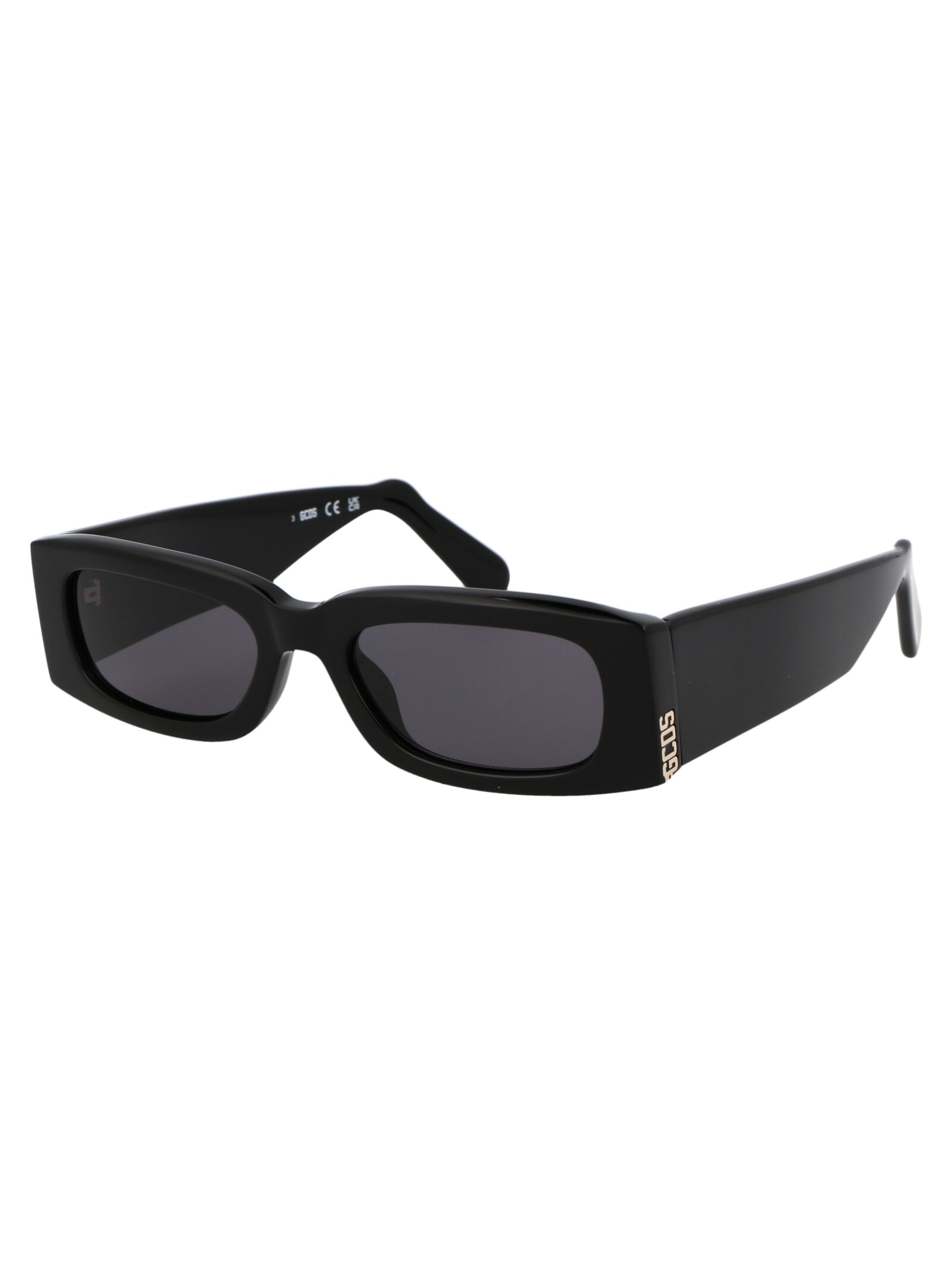 Shop Gcds Gd0020 Sunglasses In 01a Nero Lucido/fumo