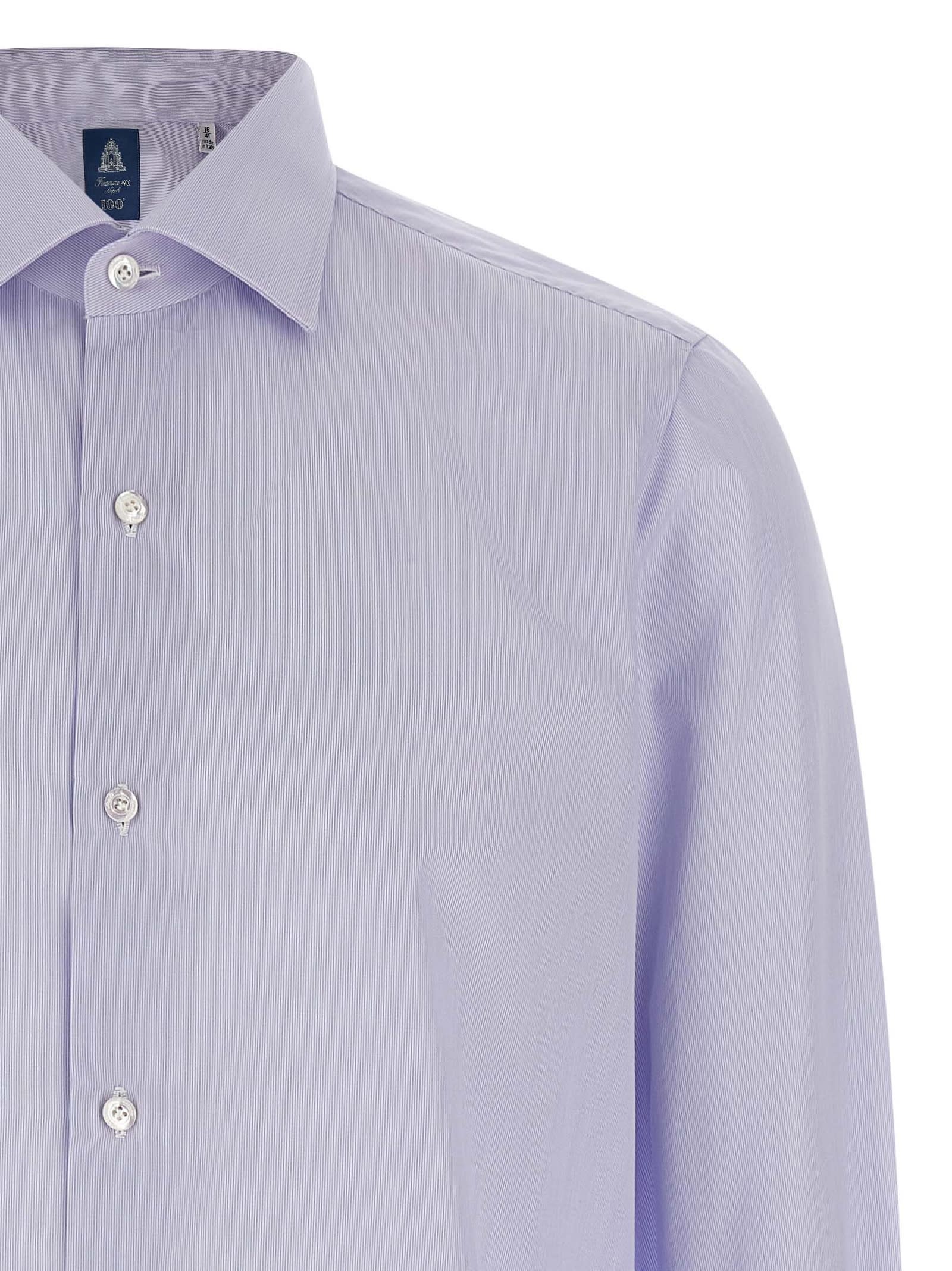 Finamore 1925 Luigi Shirt And Blouse Light Blue In Blue
