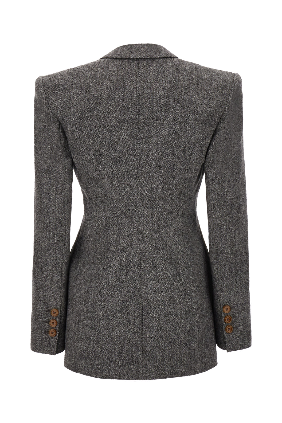 Shop Vivienne Westwood Melange Grey Stretch Wool Blend Blazer In O314si