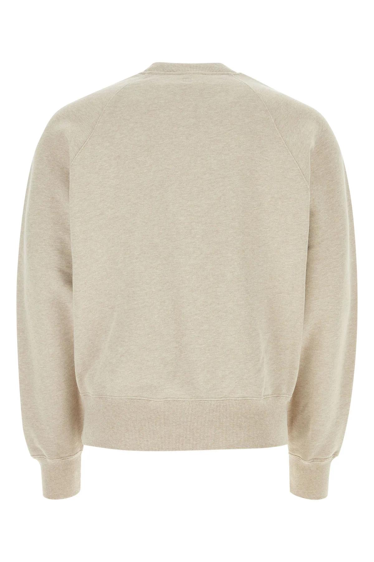 Shop Ami Alexandre Mattiussi Sand Cotton Sweatshirt In Neutrals