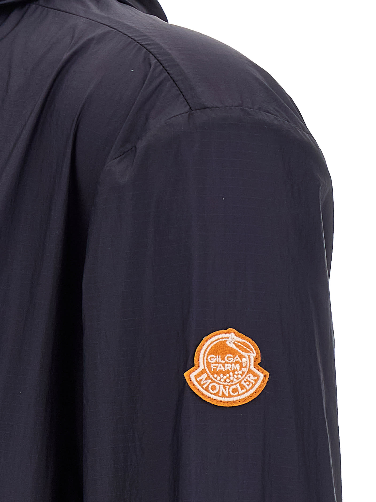Moncler Genius Blue Hamlin Hooded Windbreaker In Blue