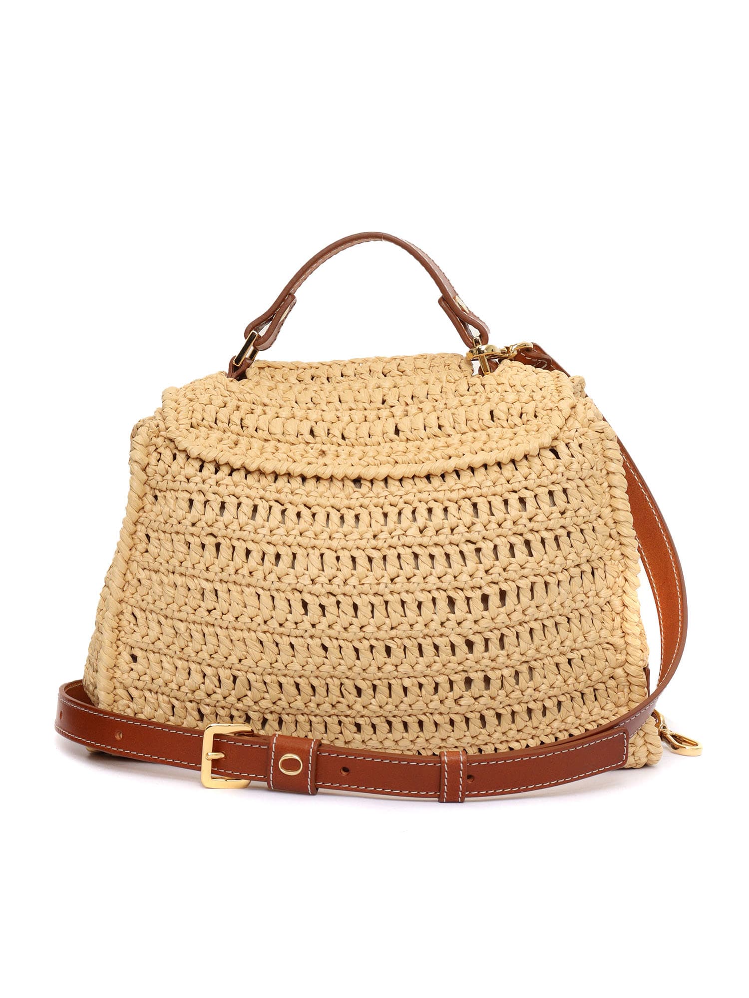 Orciani Crochet Top-handle Tote Bag