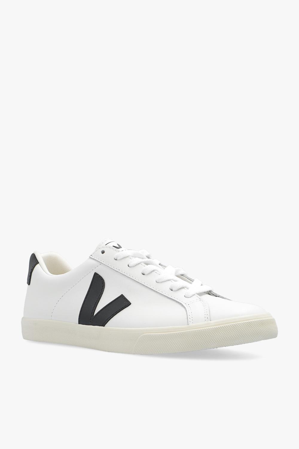 Veja Esplar White Low Top Sneakers With Contrasting Heel With Logo Lettering And Logo Patch On The Side I In White