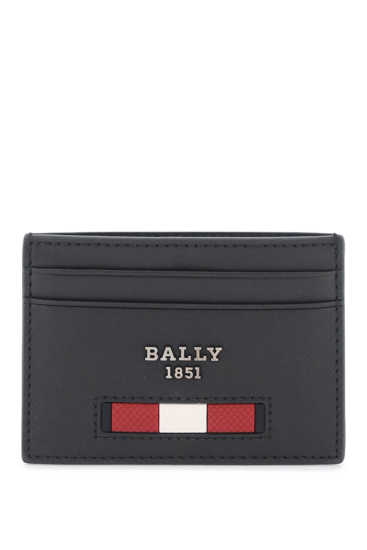 Shop Bally Leather Bhar Cardholder In Black (black)