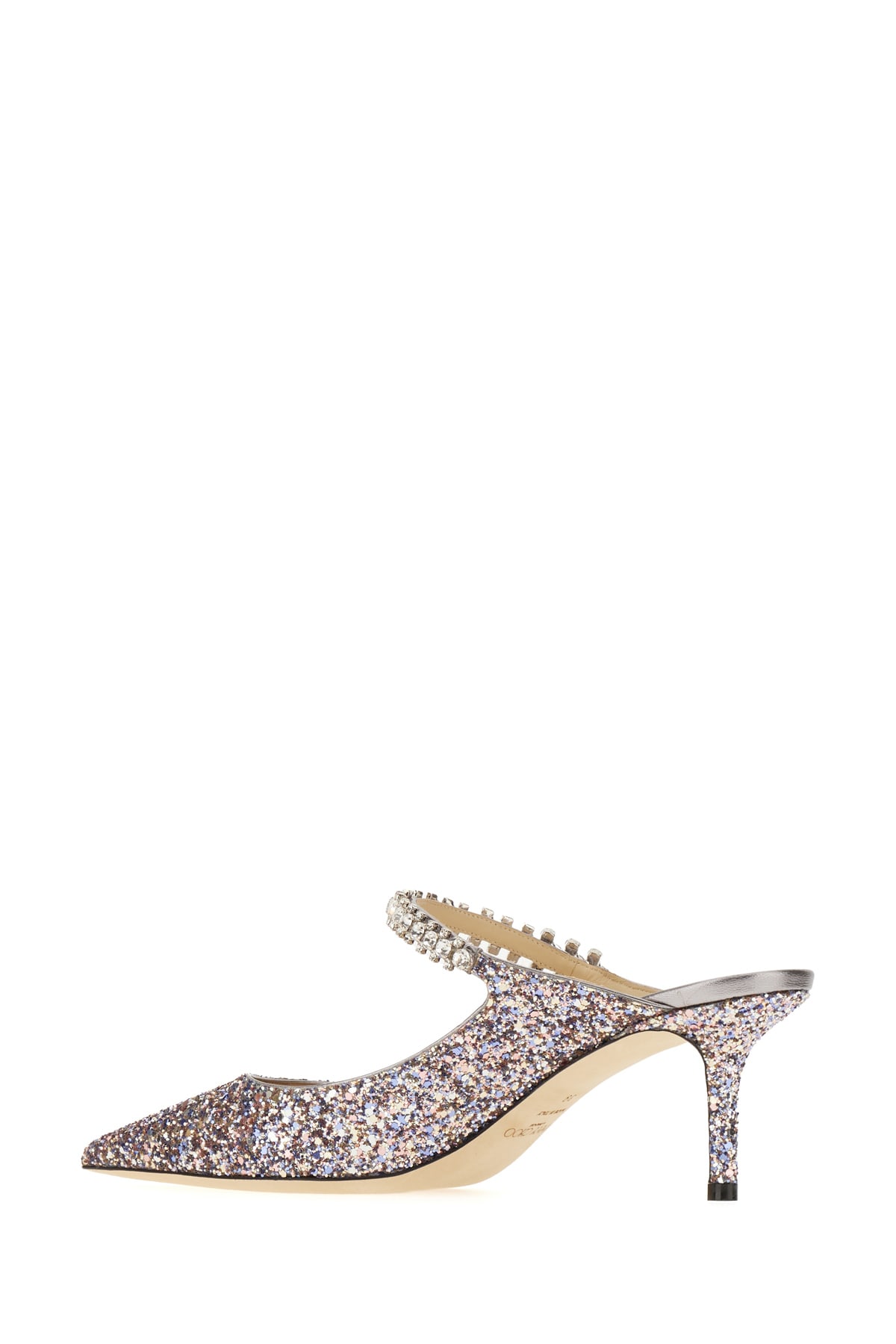 Shop Jimmy Choo Embellished Fabric Bing 65 Slingbacks In Sprinklemix