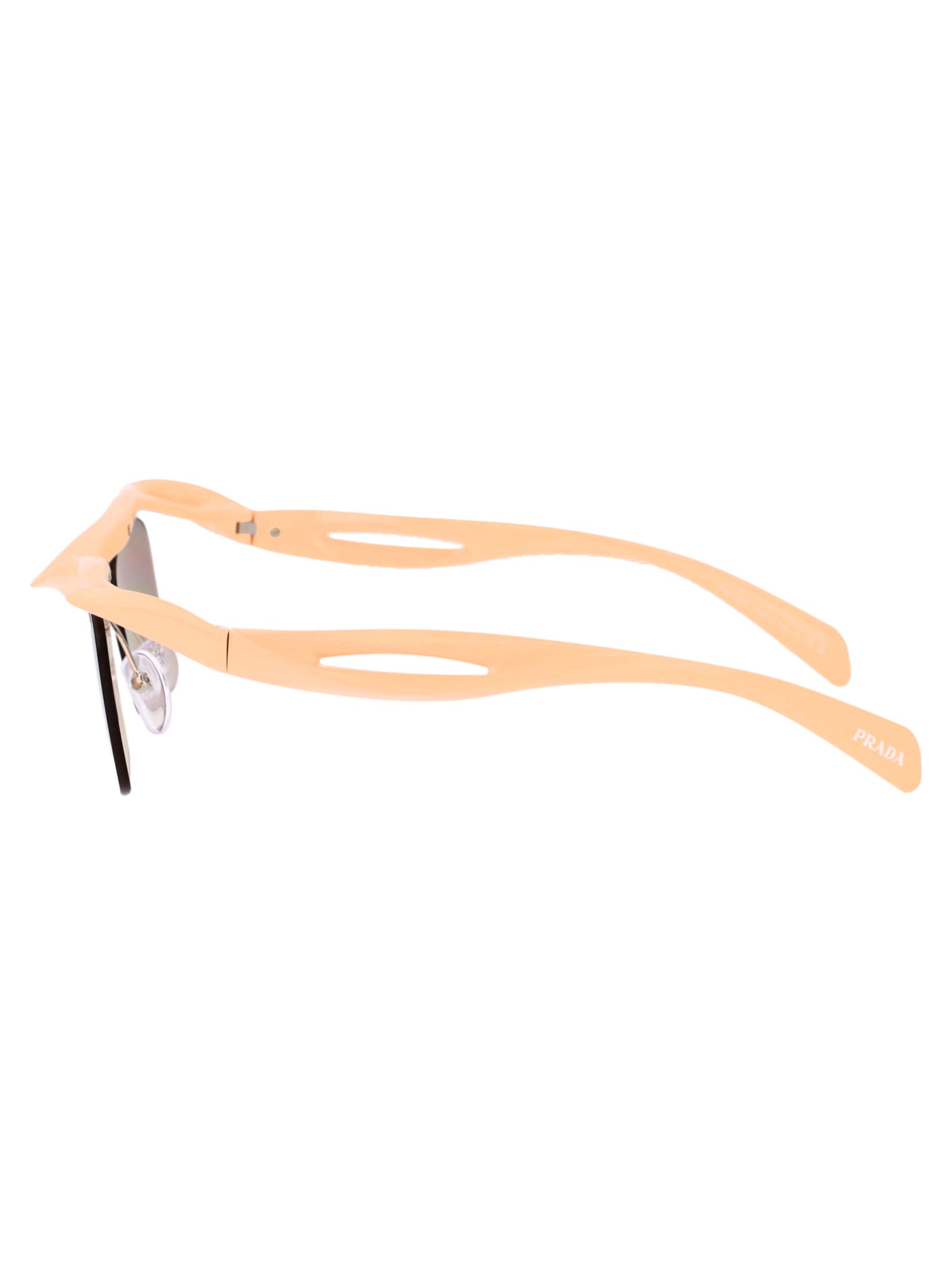 Shop Prada 0pr A15s Sunglasses In 18q4i2 Peach