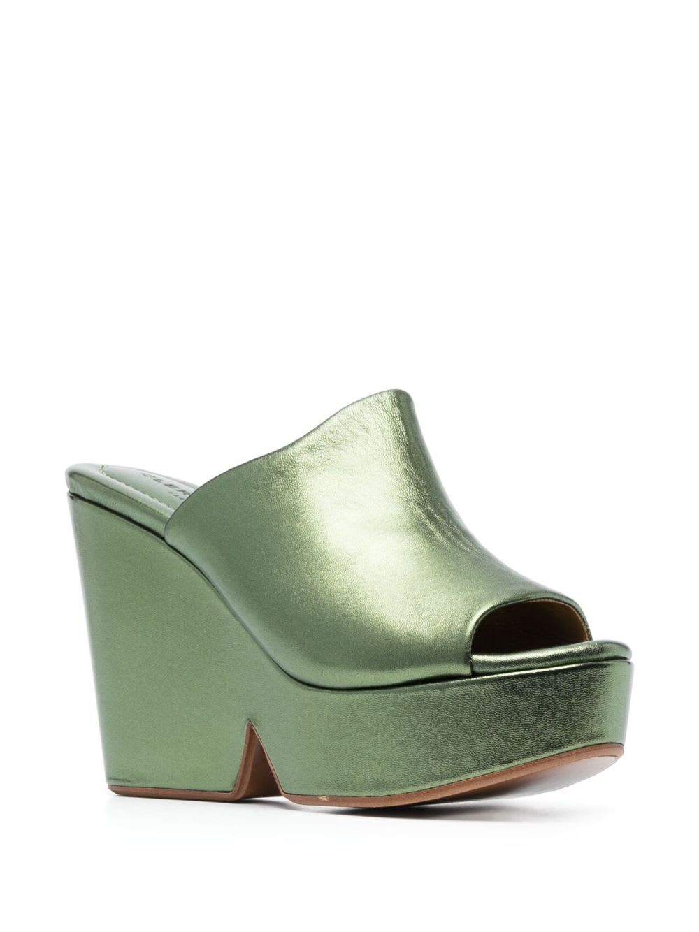 Shop Clergerie Dolcy9 Sandals With Platform In Green