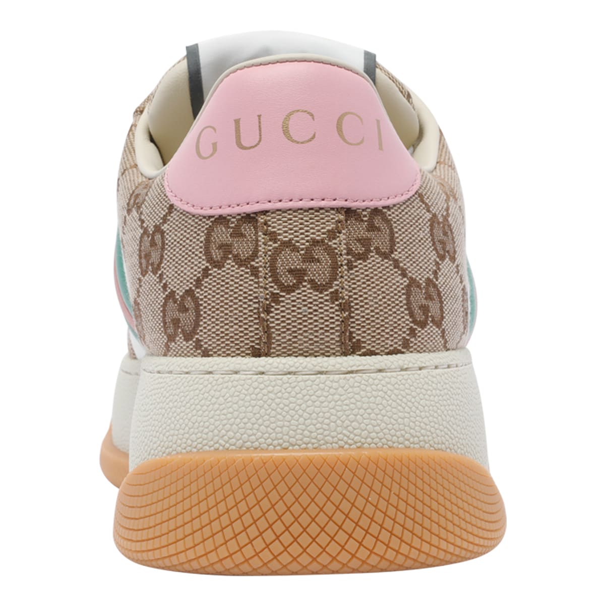 Gucci Multicolor Gg Fabric Double Screener Sneakers In B-e/g.w/s.p/n.s/n.r/