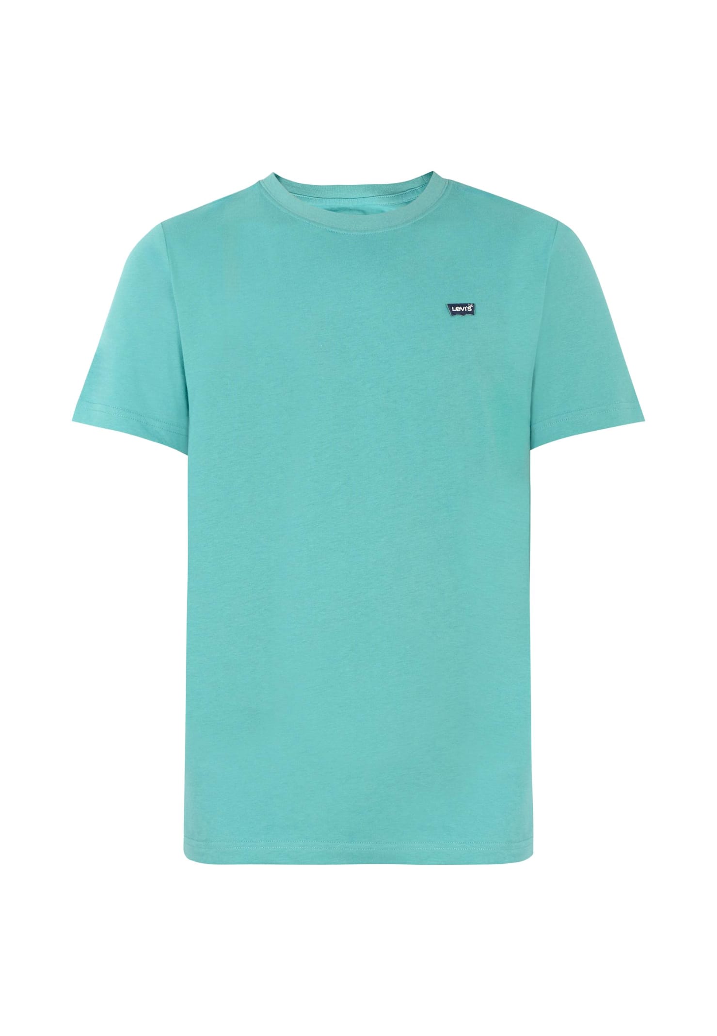 Levi's Green T-shirt For Kids With Patch In Blue