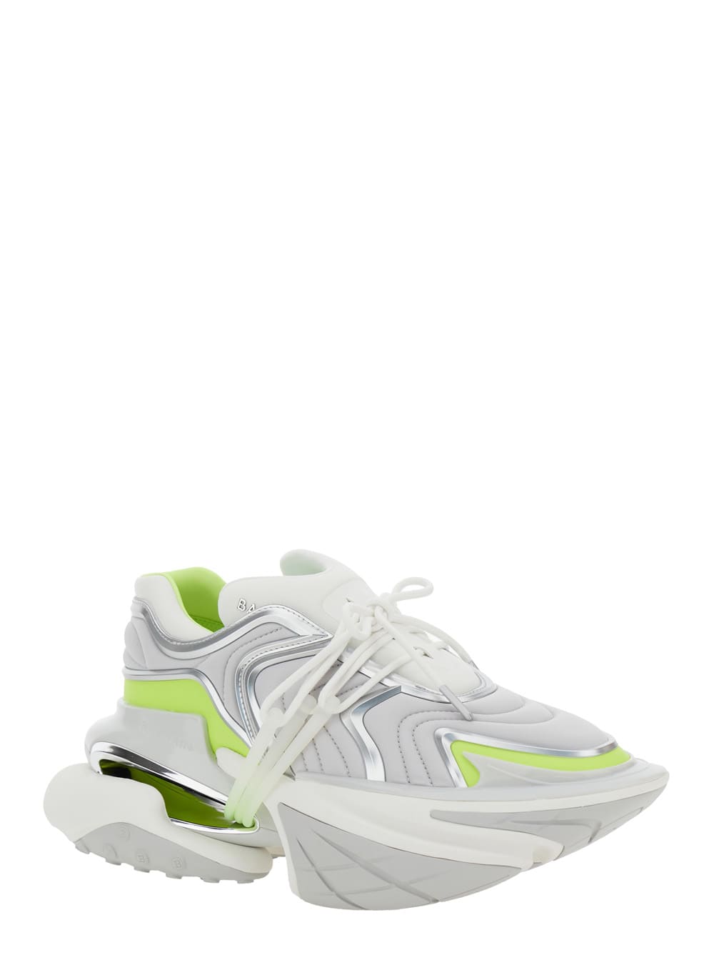 Shop Balmain Unicorn White Low Top Sneakers In Neoprene And Leather Man