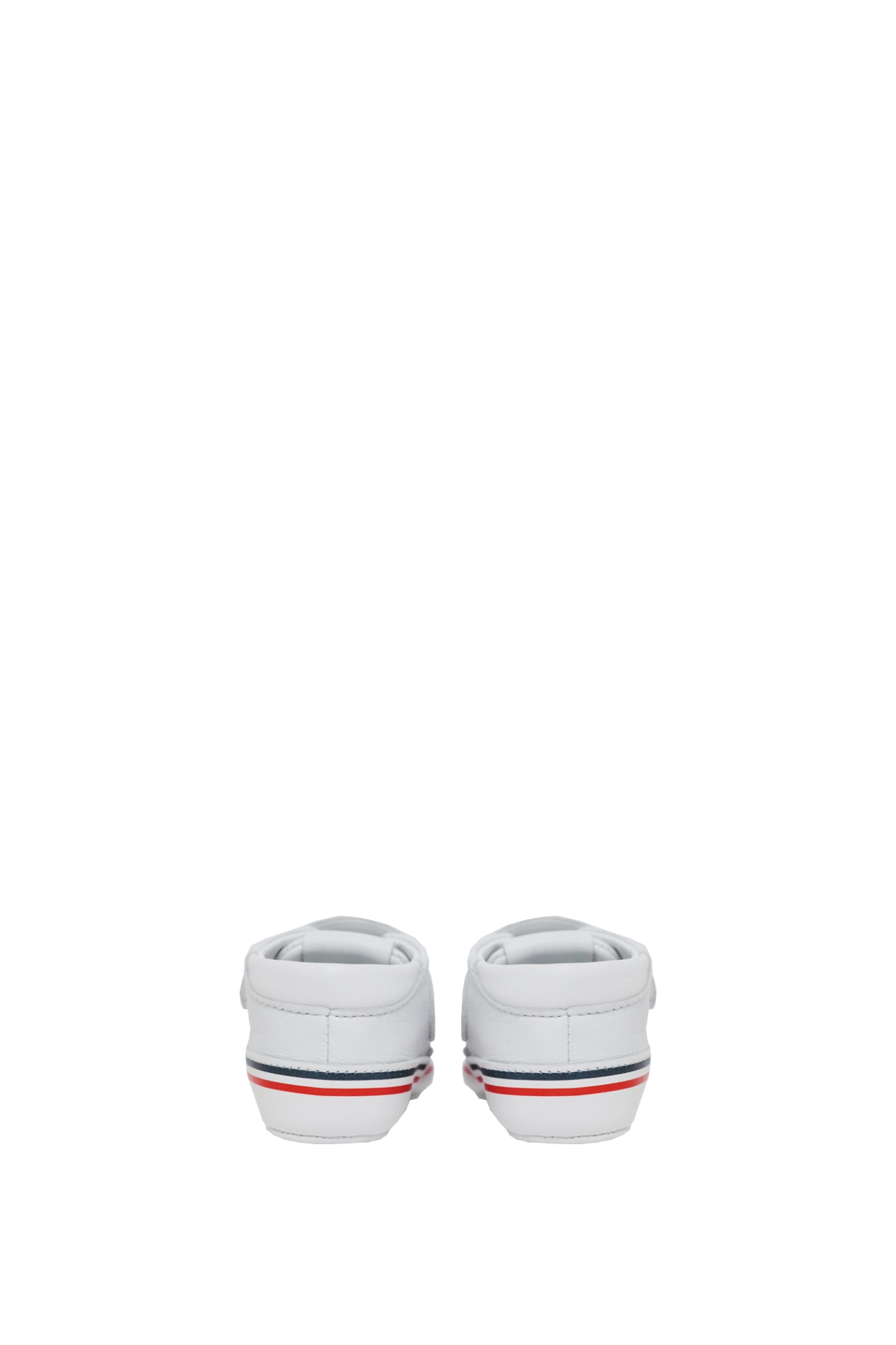 Shop Moncler Baby Sneakers In White