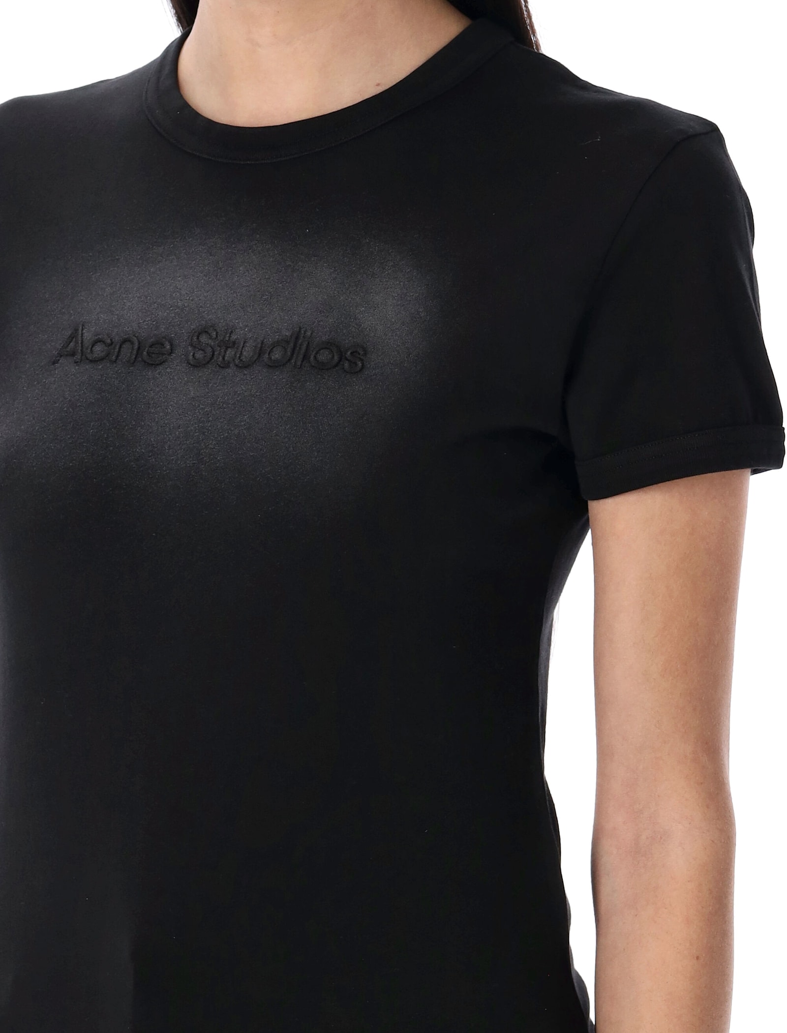Acne Studios Logo T-shirt In Black