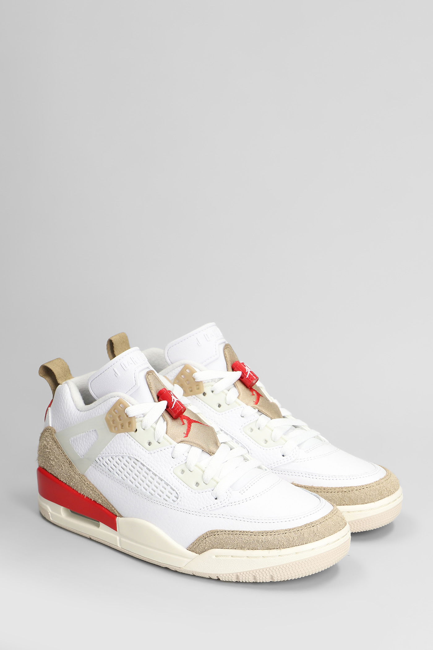 Nike Jordan Spizike Low Sneakers In White Leather In Brown