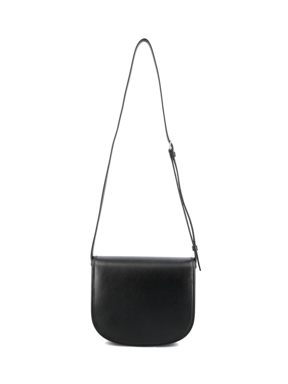 Shop Celine Medium Besace Triomphe Shoulder Bag In Si Black