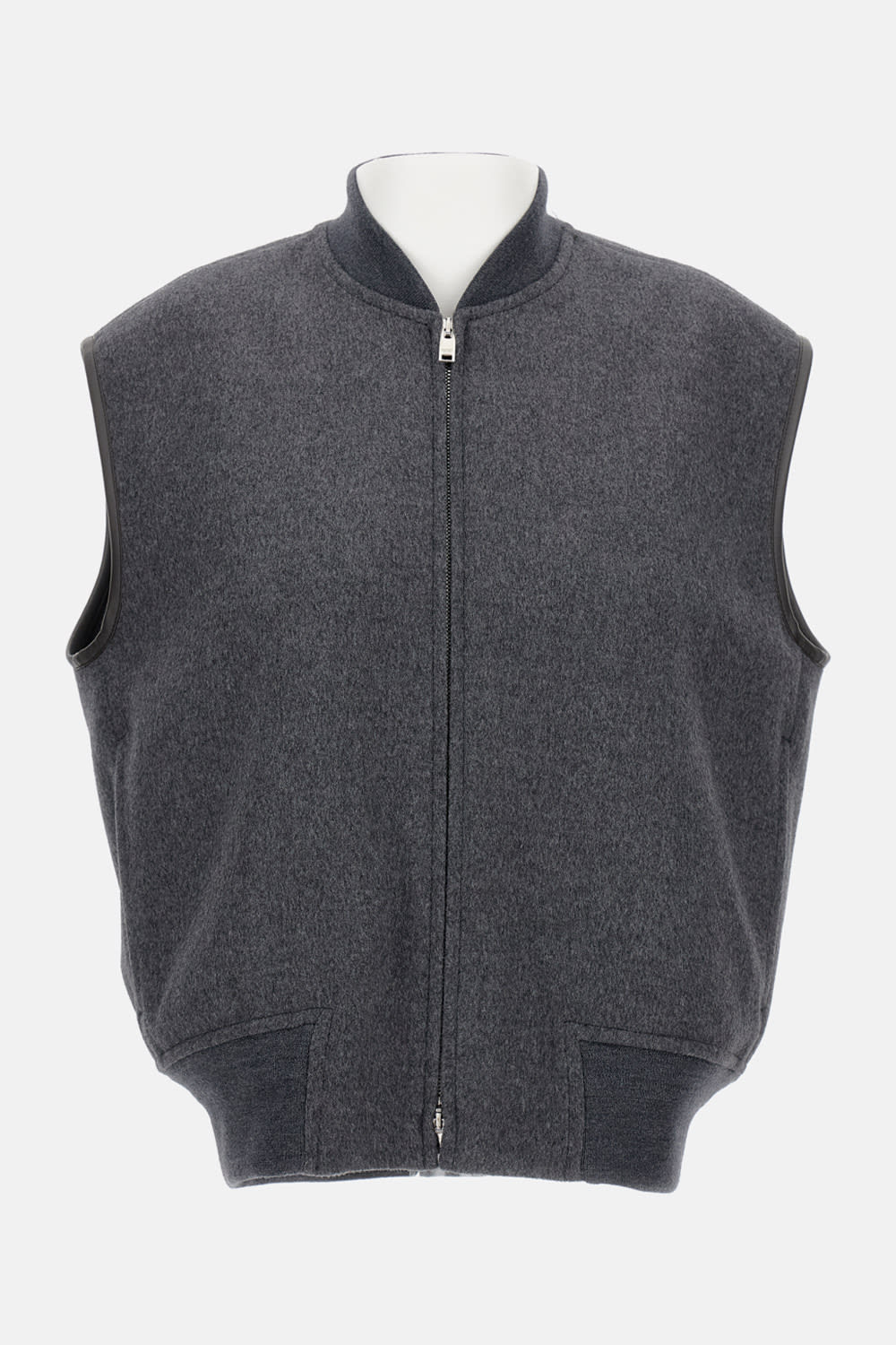 Bottega Veneta Wool Vest In Gray