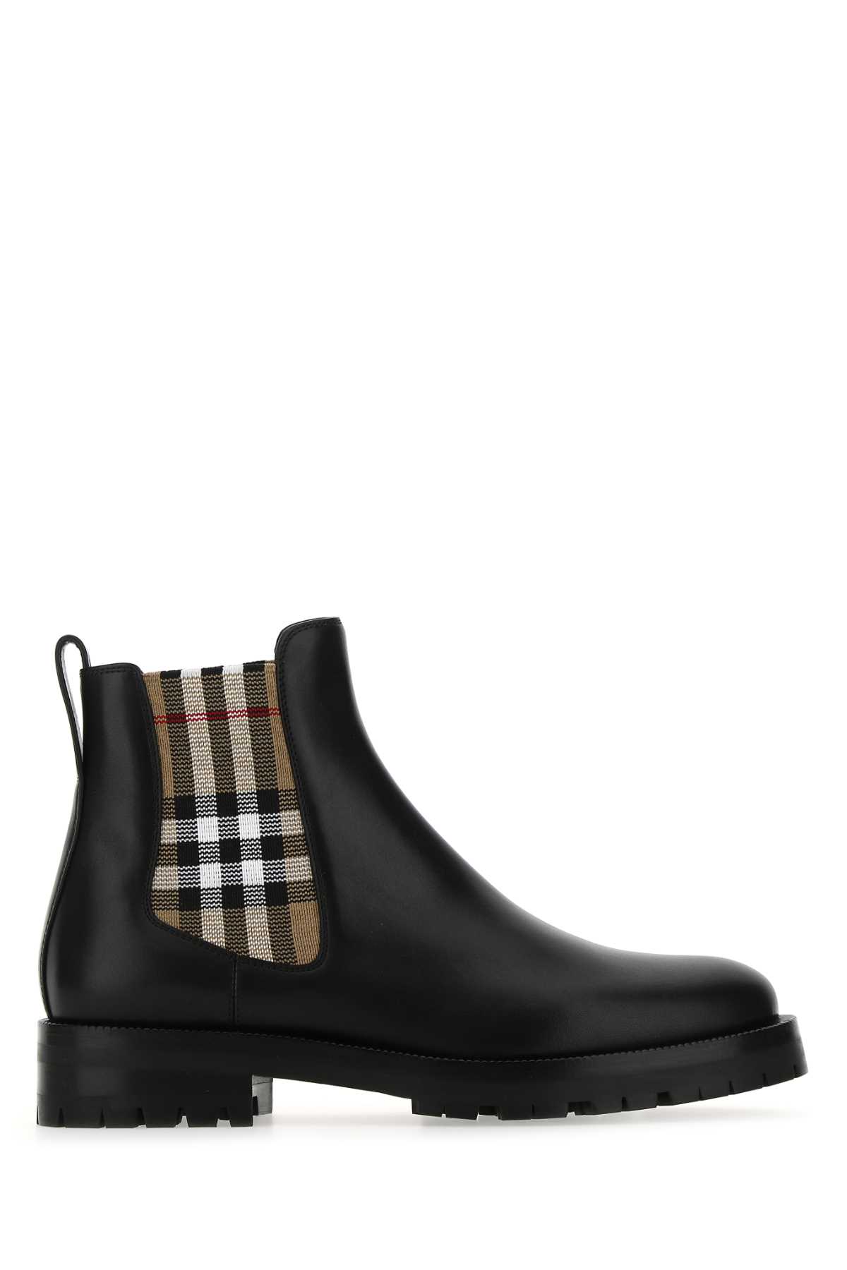 Burberry Allostock Vintage Check-detail Leather Chelsea Boots