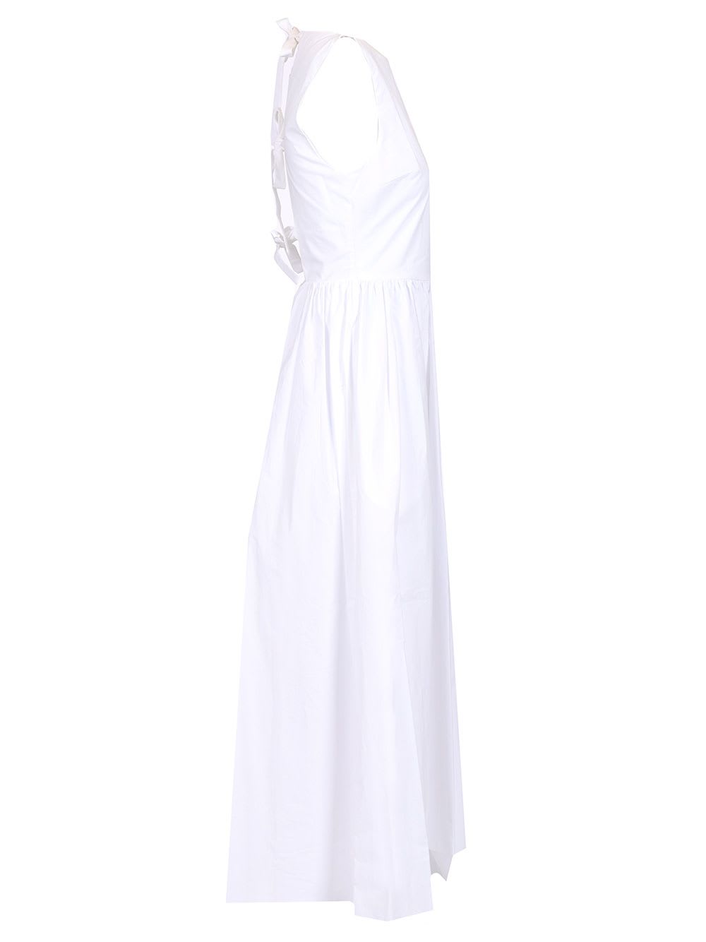 Shop Matteau Midi Dress With Open Back In White