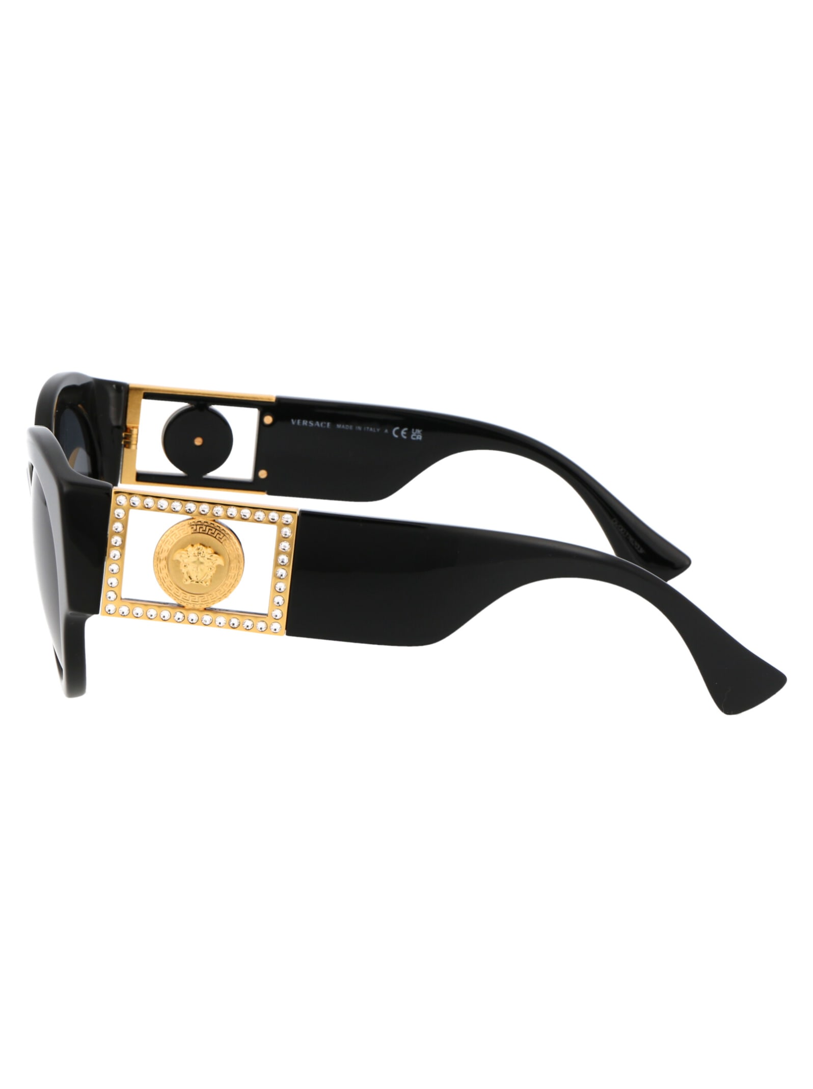 Shop Versace 0ve4438b Sunglasses In Gb1/87 Black