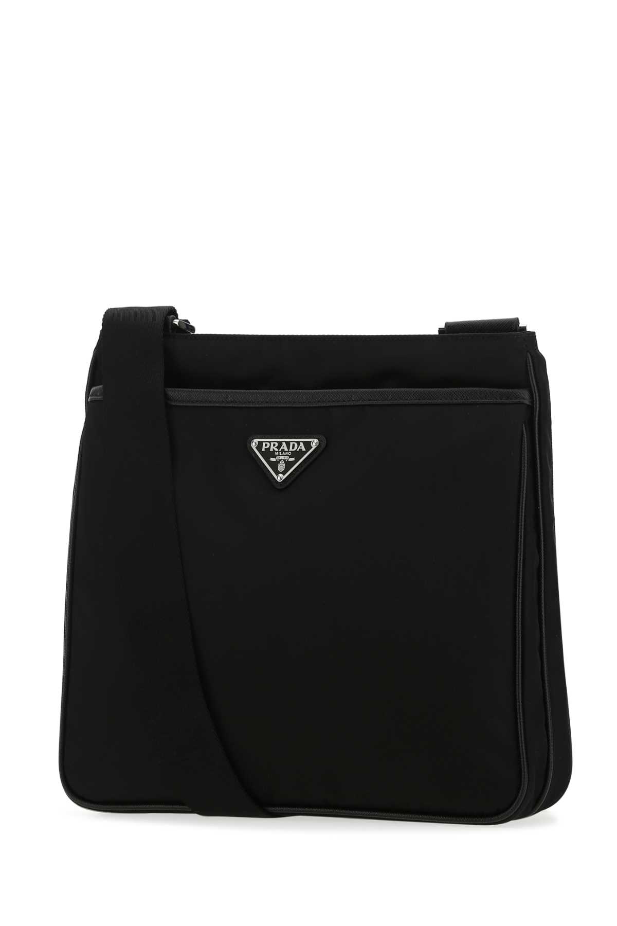 Shop Prada Black Re-nylon Crossbody Bag In F0002