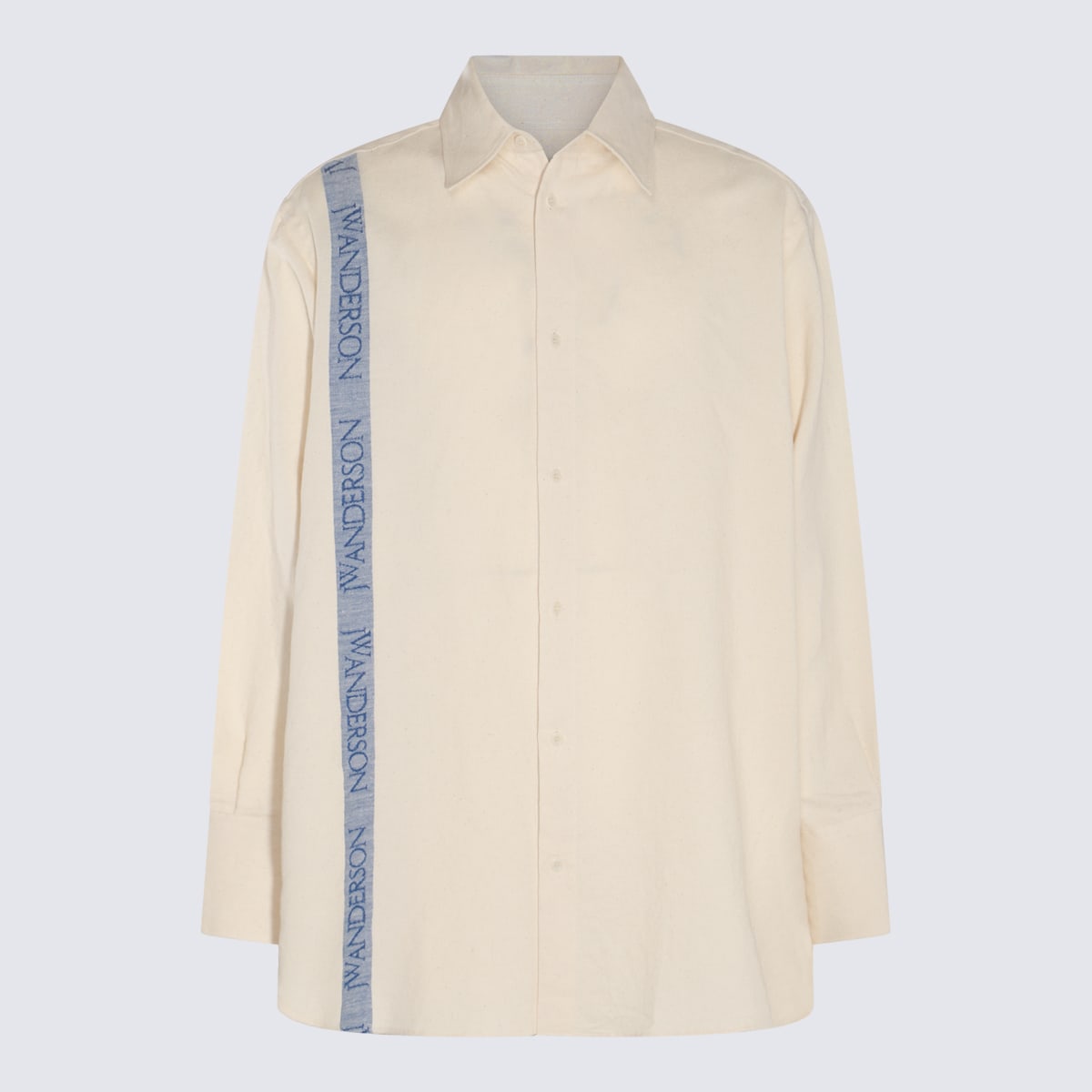 Shop Jw Anderson Off White Cotton Shirt In Off-white