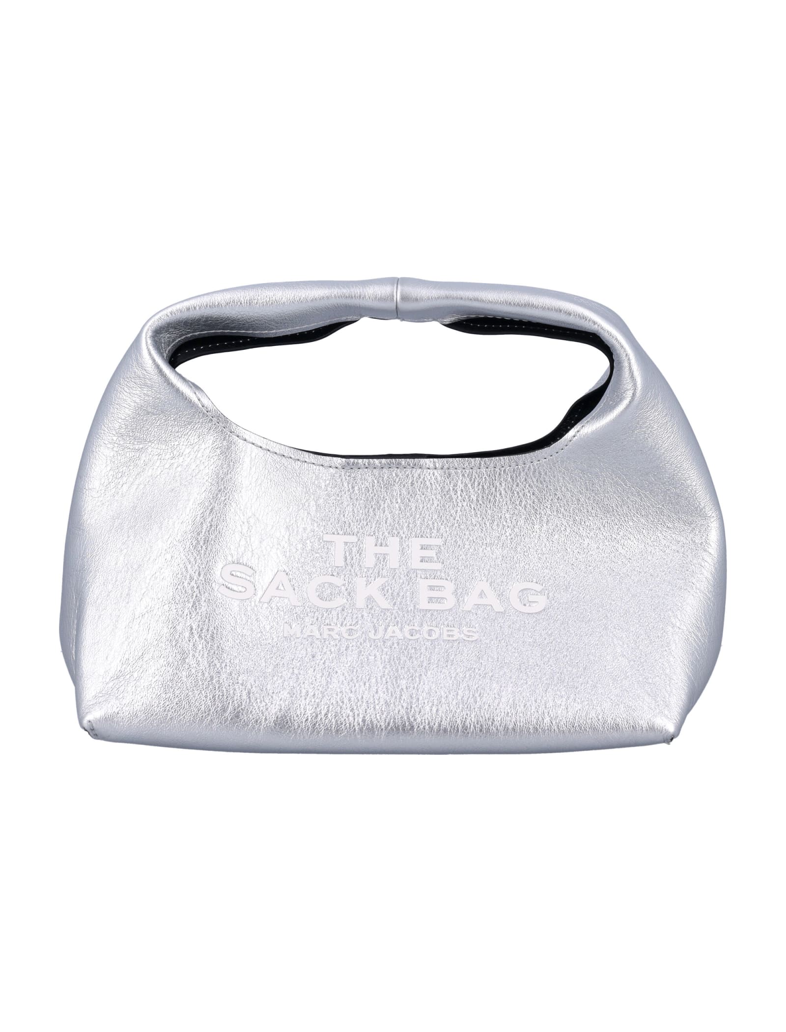 Shop Marc Jacobs The Mini Sack Bag In Silver