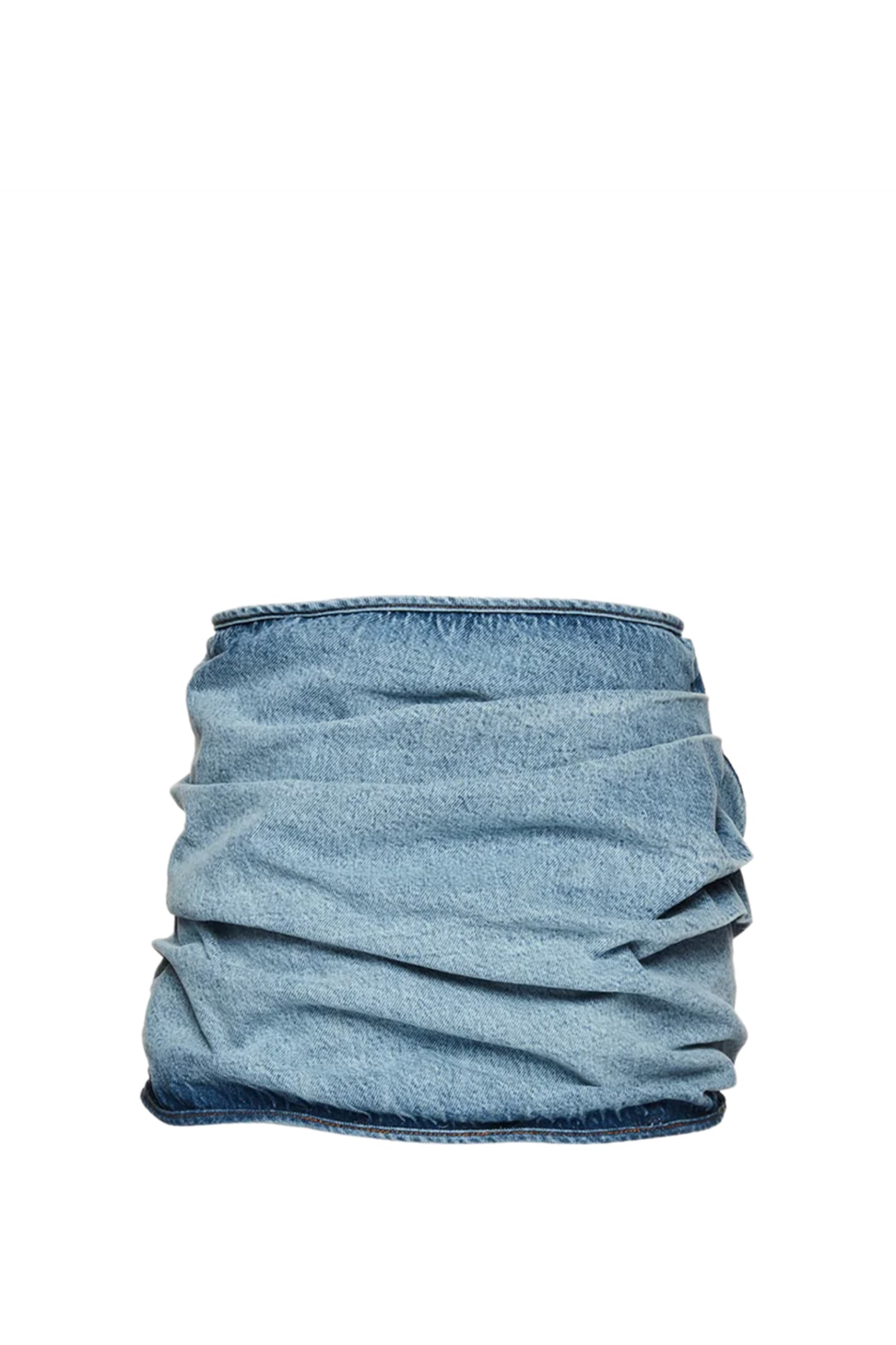 Shop Magda Butrym Denim Mini Skirt In Blue