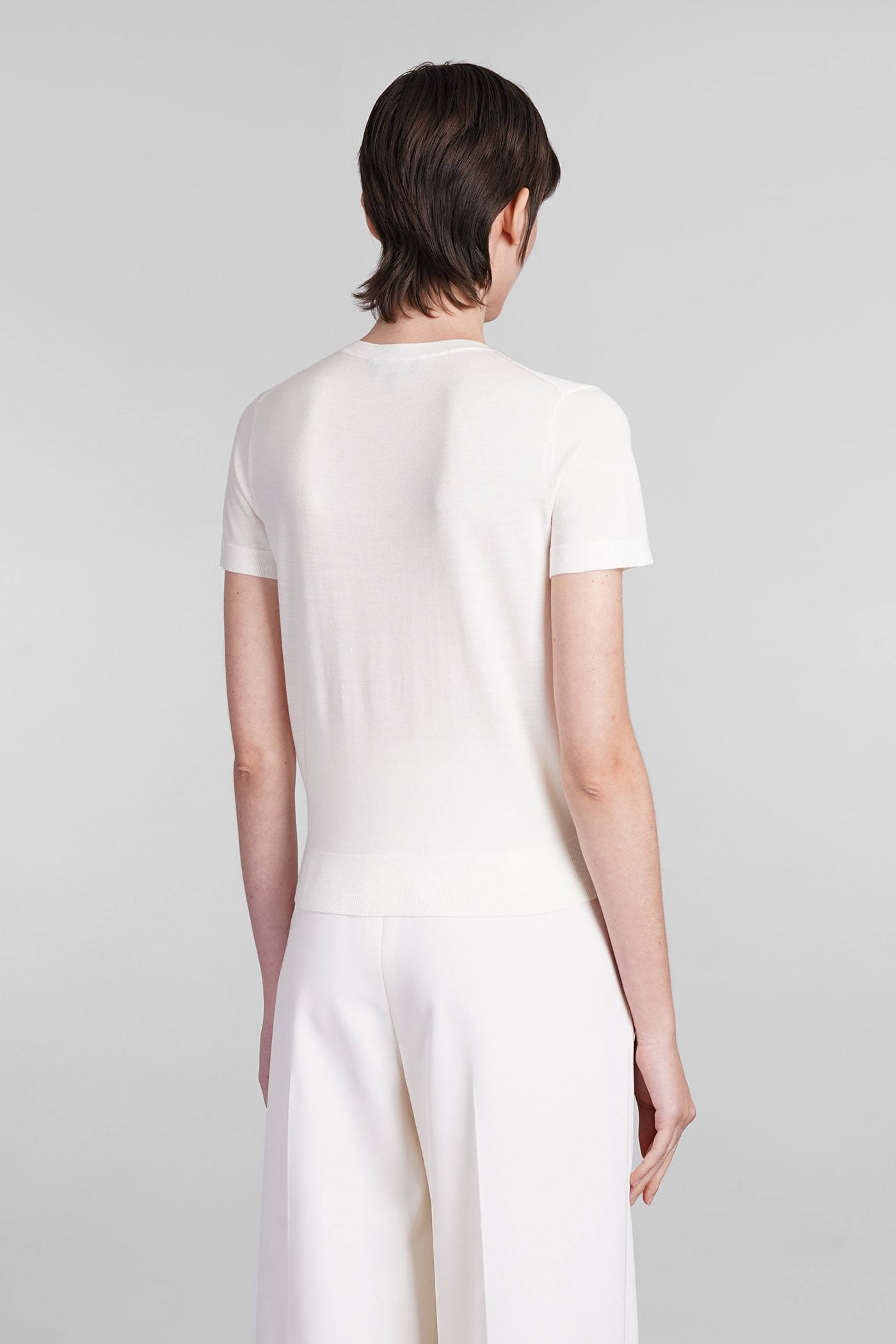 Theory T-shirt In Beige Wool In Beige