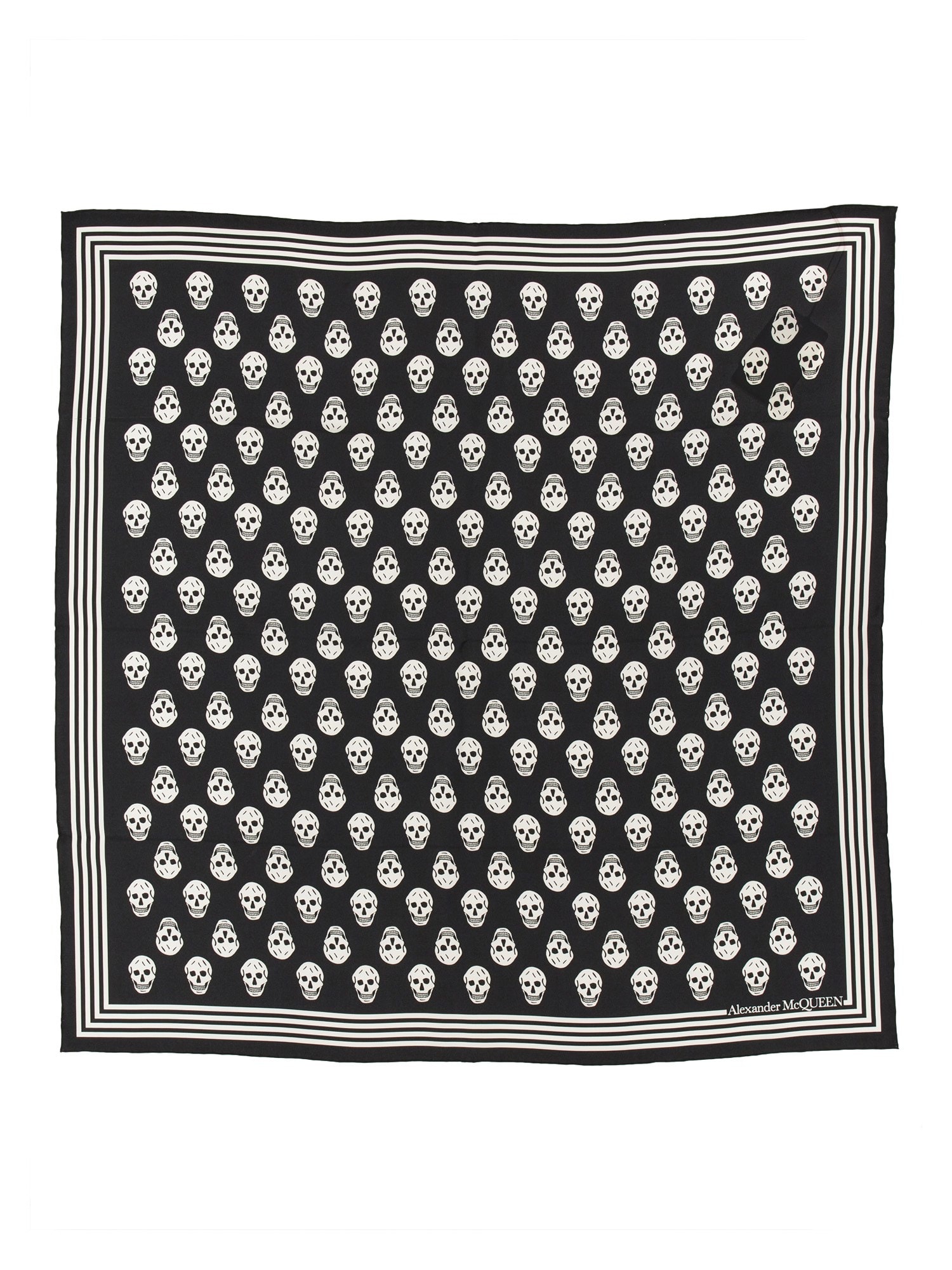 ALEXANDER MCQUEEN BIKER SKULL PRINT SCARF