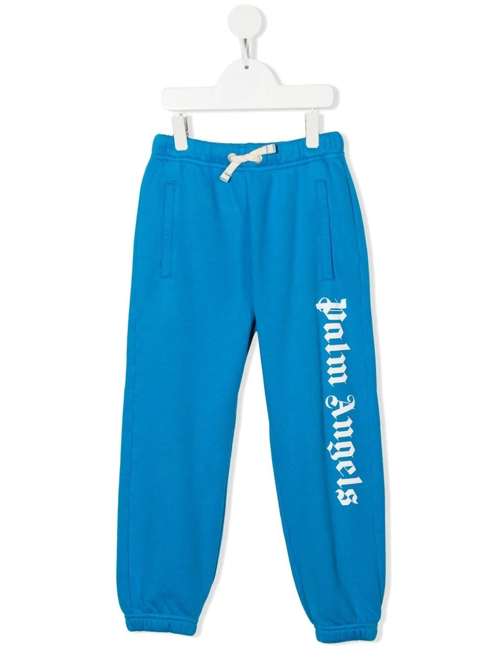 Palm Angels Kids Light Blue Joggers With Logo