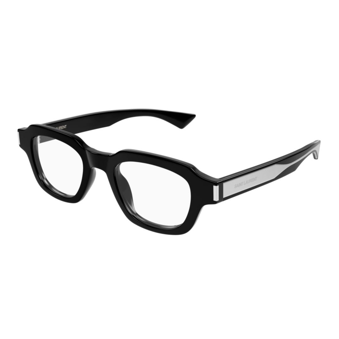 Saint Laurent Brille Mit Eckigem Gestell In Black