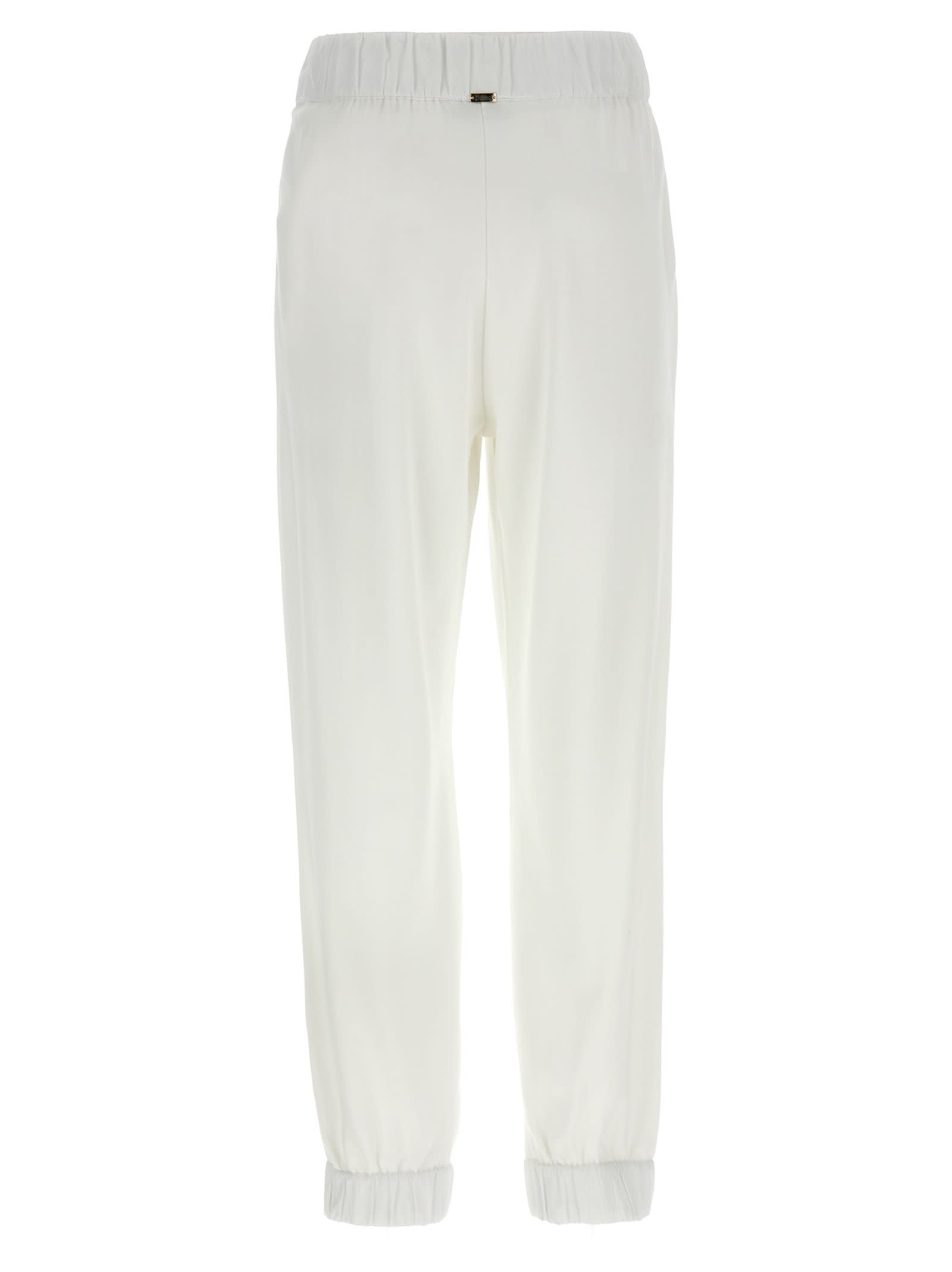 Herno Elastic Waistband Cuffed Hem Side Pockets Trousers
