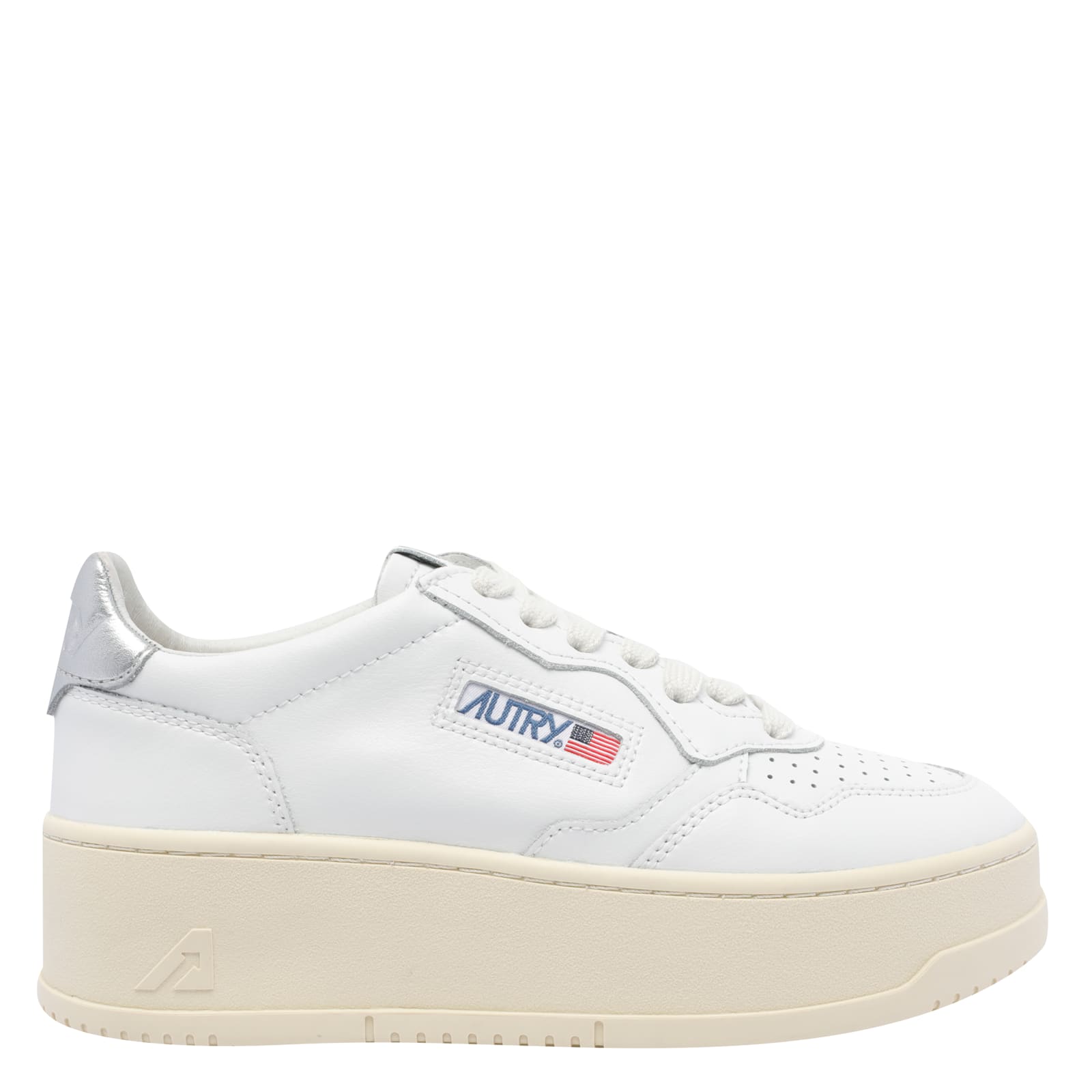 Autry Medialist Platform Sneakers In White