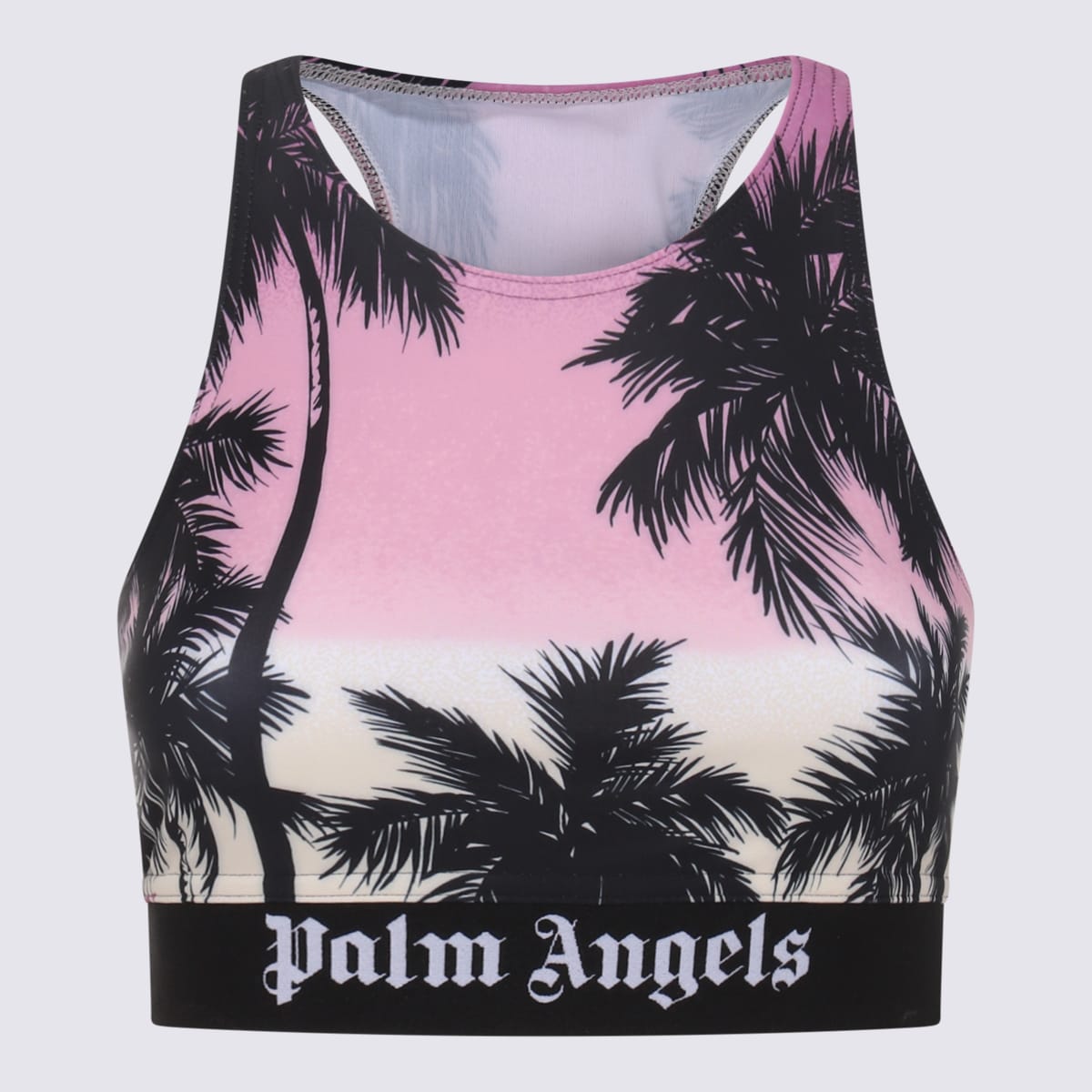 Shop Palm Angels Multicolour Stretch Hawaian Dream Logo Sport Top