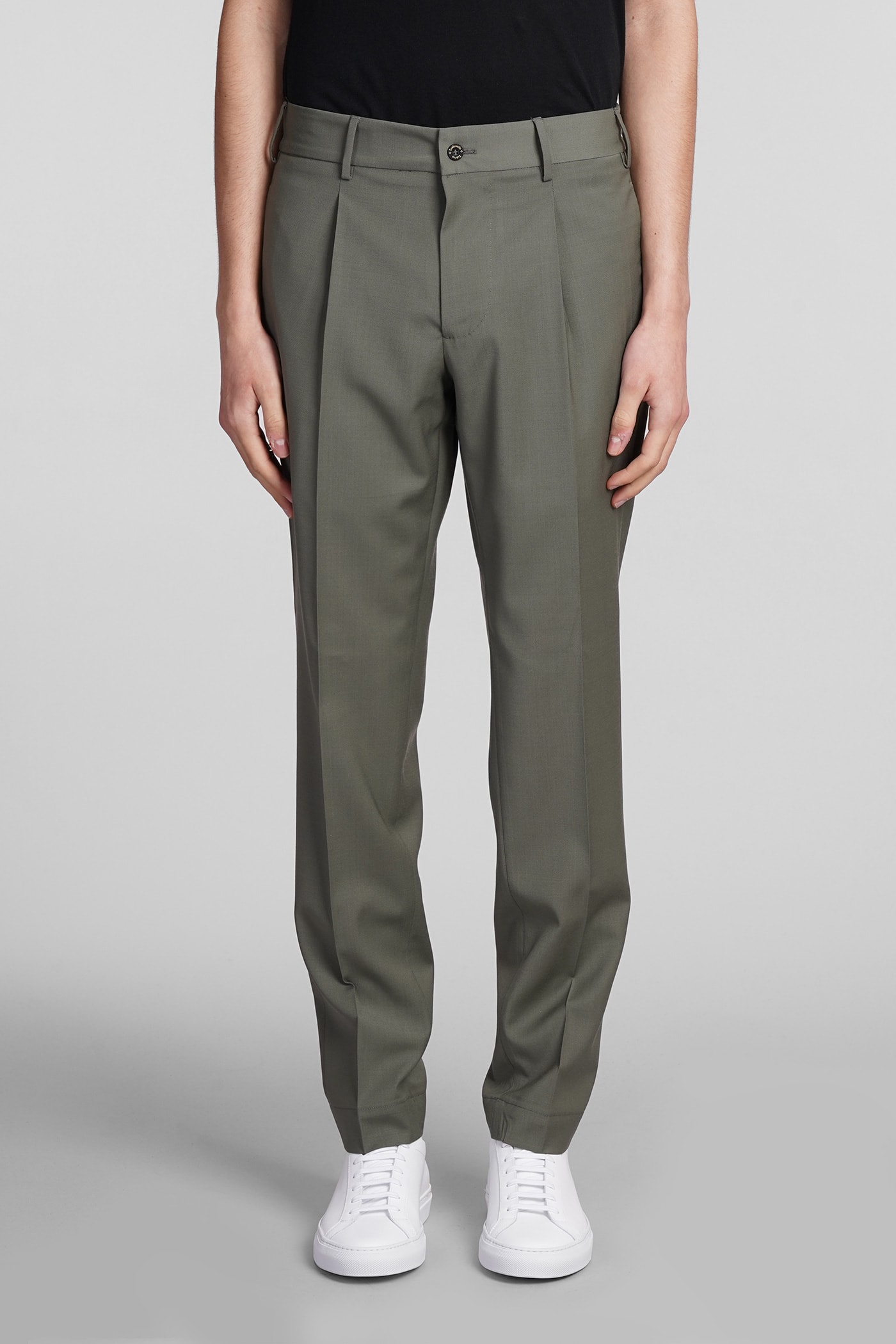 Shop Santaniello Pants In Green Polyester