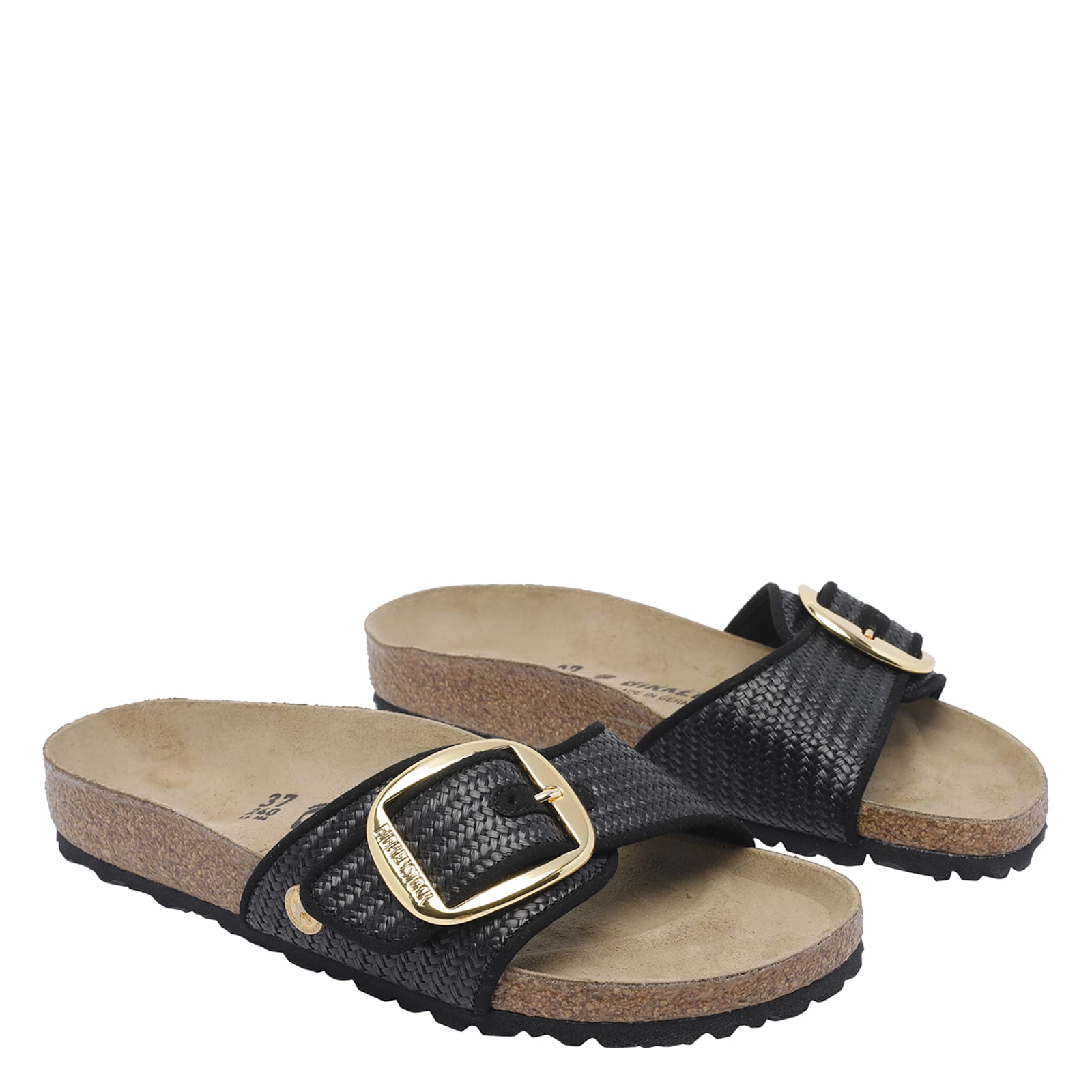 Birkenstock Madrid Buckle-detail Sandals In Black