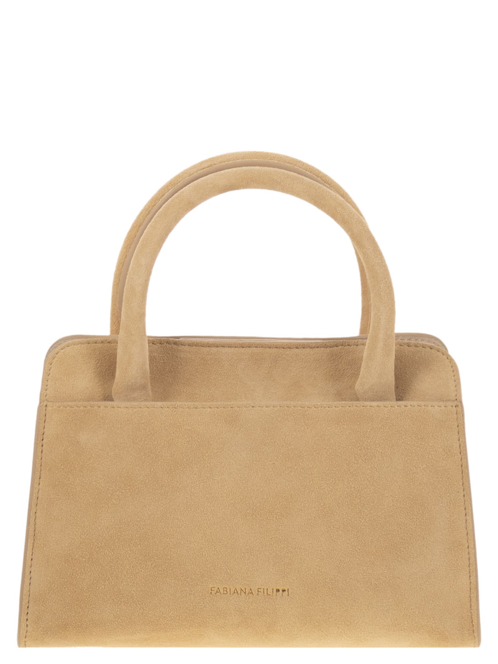 Fabiana Filippi Small Handbag With Metal Accessory In Beige
