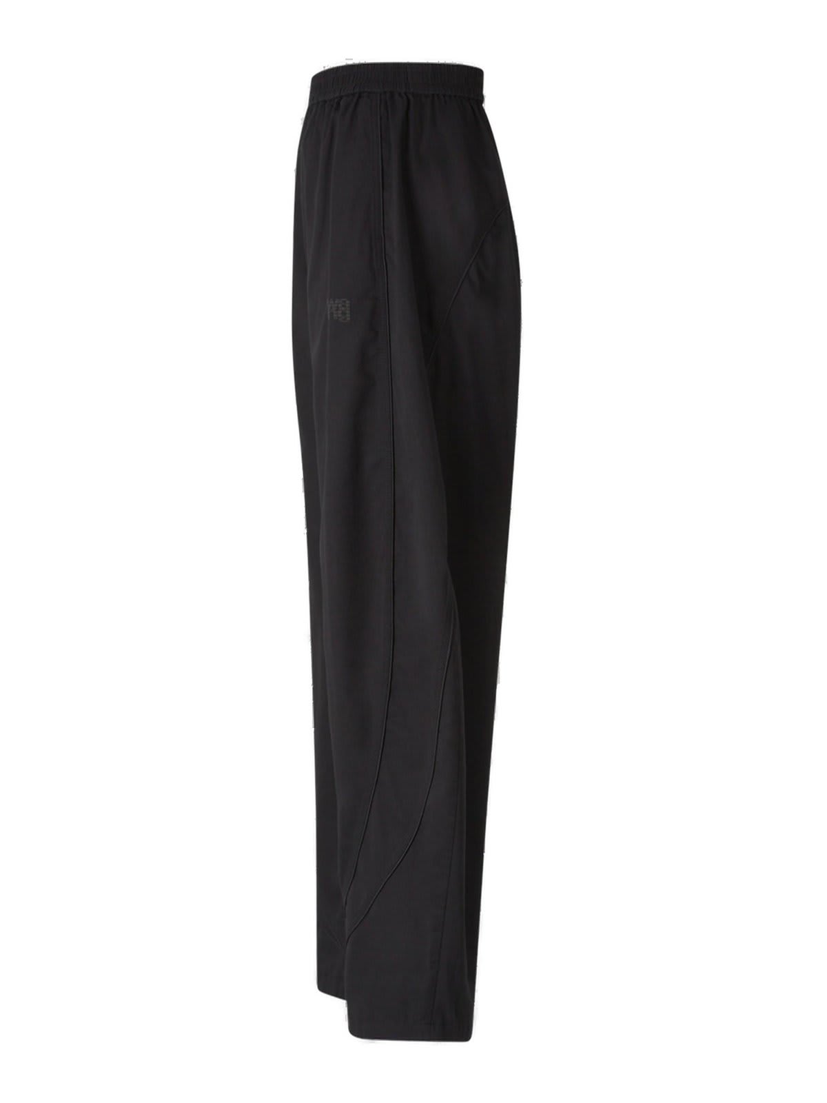 Shop Alexander Wang Logo-print Oversized Track Trousers In Black