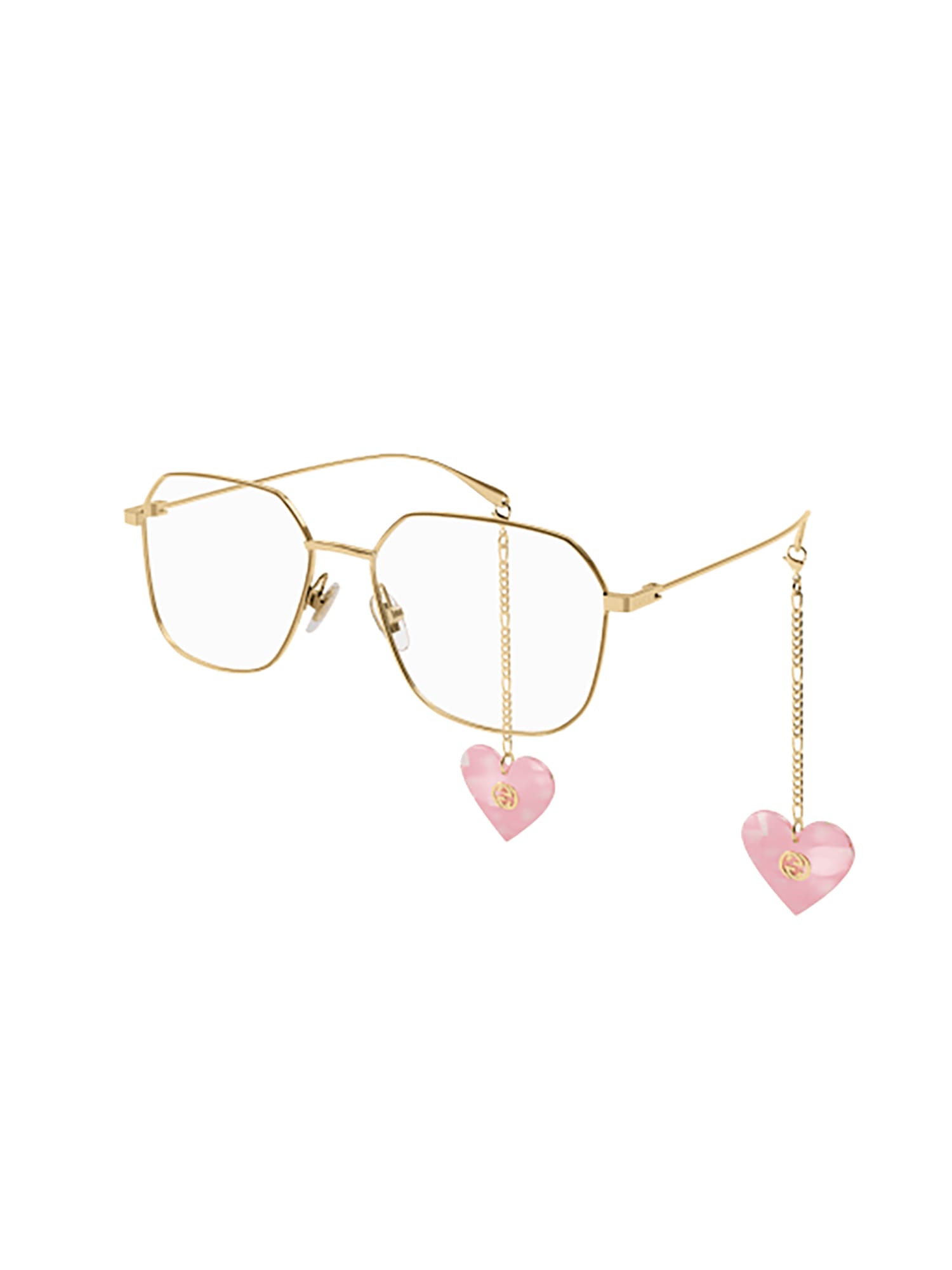 Shop Gucci Gg1032o Eyewear In Gold Gold Transparent